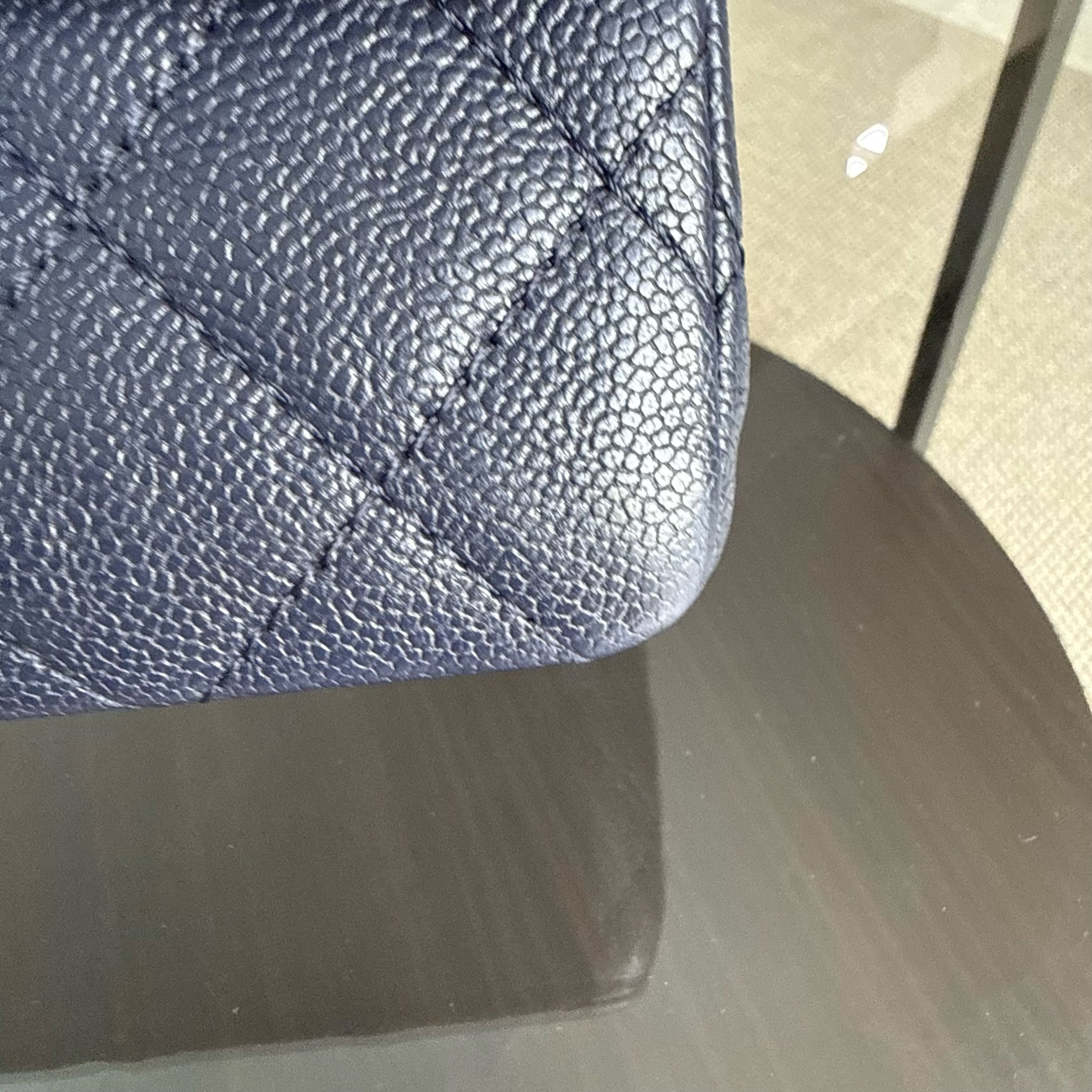 Chanel 2.55 Reissue 227 - Caviar Quilted Dark Blue Ruthenium Silver Hardware Series 14