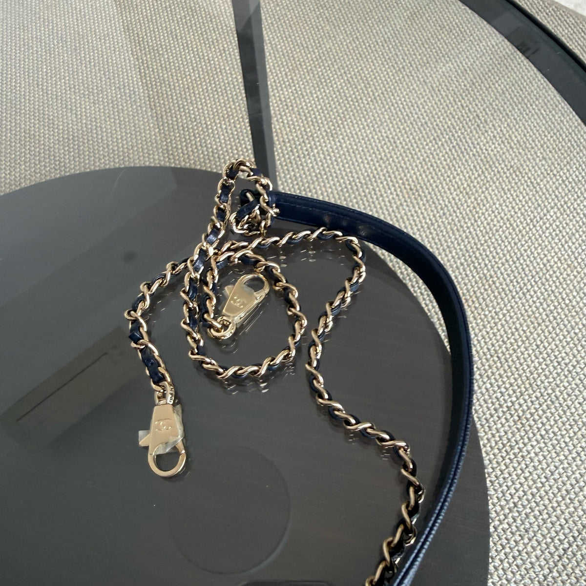 Chanel Coco Handle Small - Caviar Quilted Midnight Blue Gold Hardware Series 30