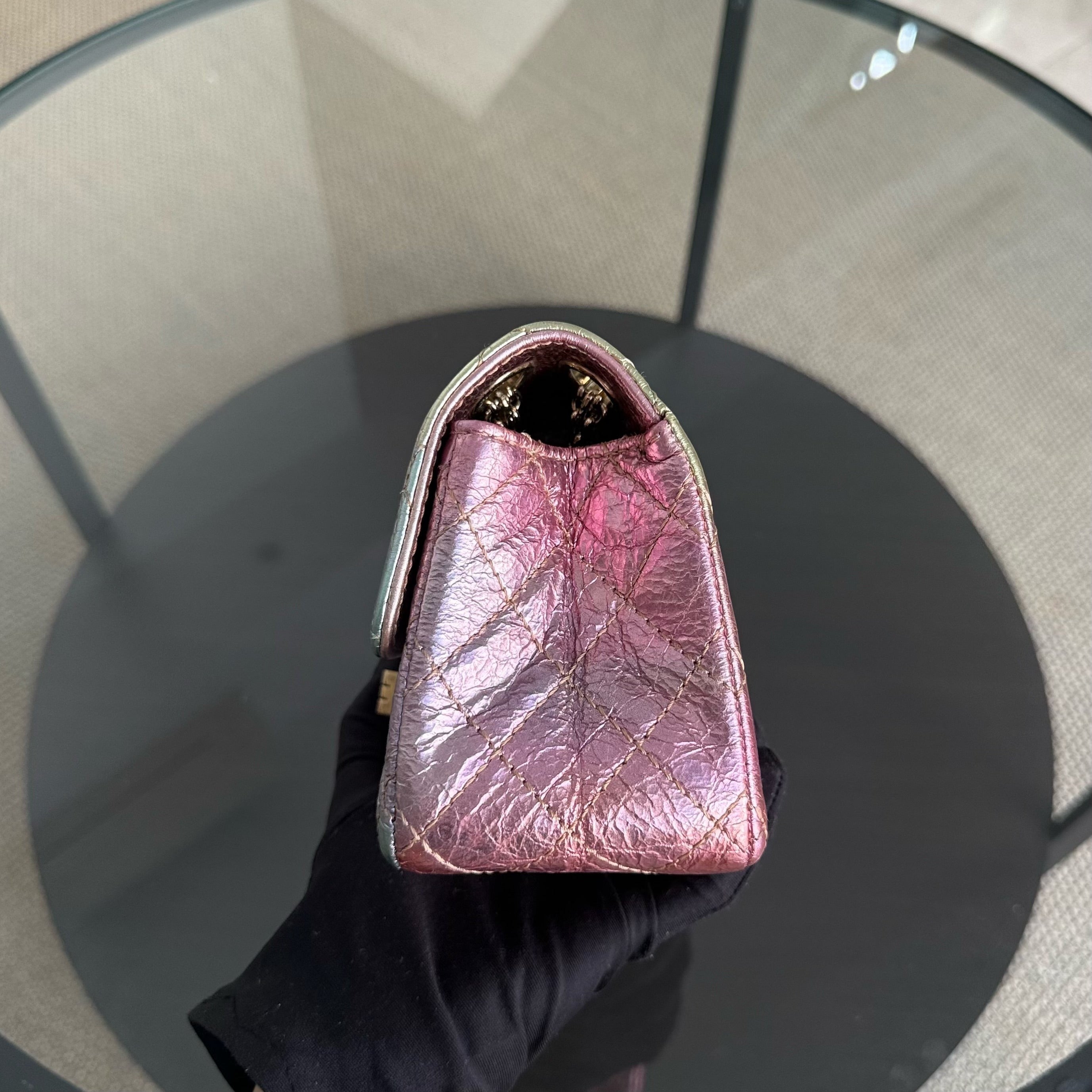 Chanel 2.55 Reissue Flap Mini - 20CM 20A Rainbow Metallic Distressed Calfskin LGHW