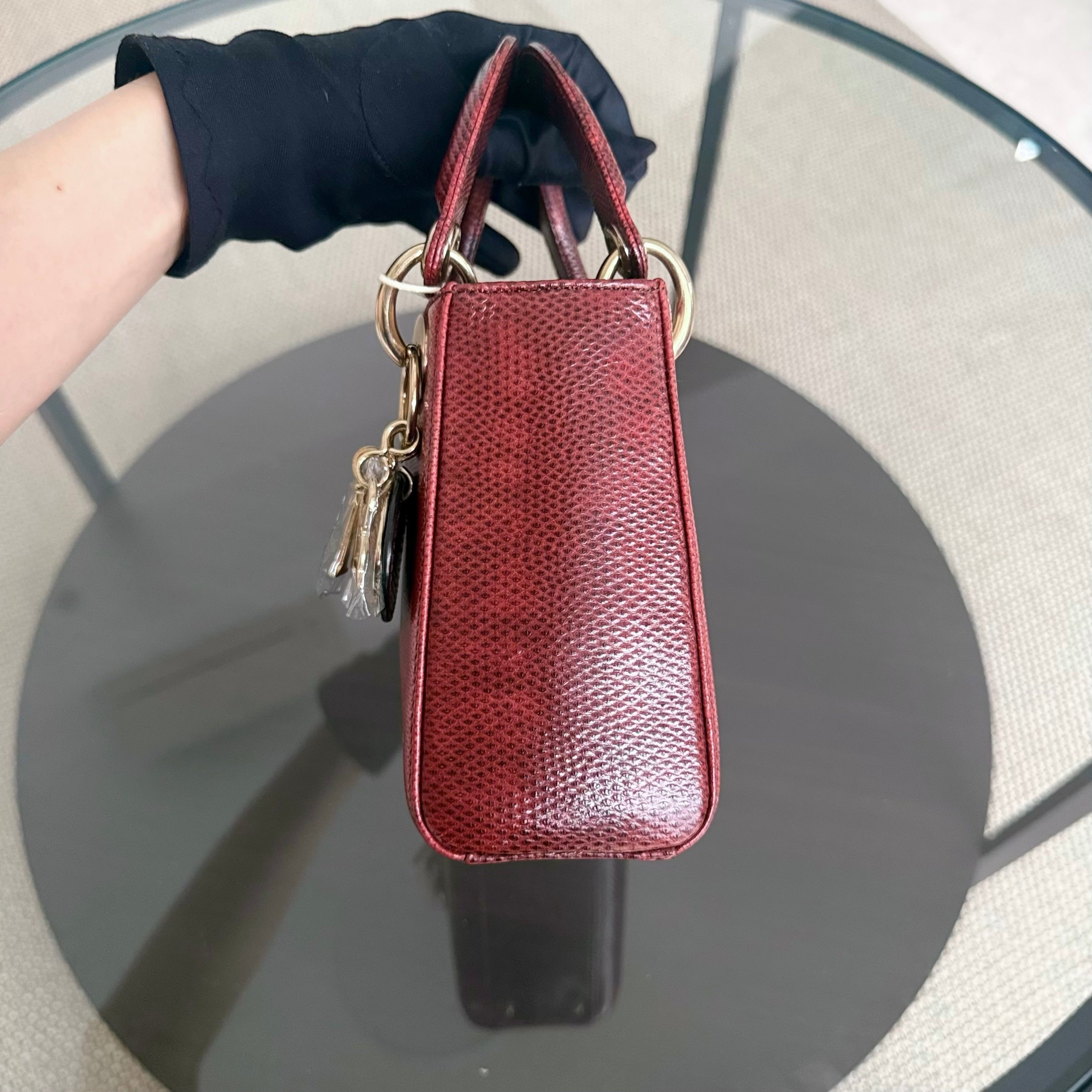 Dior Lady Mini - Exotic Lizard Gold Hardware