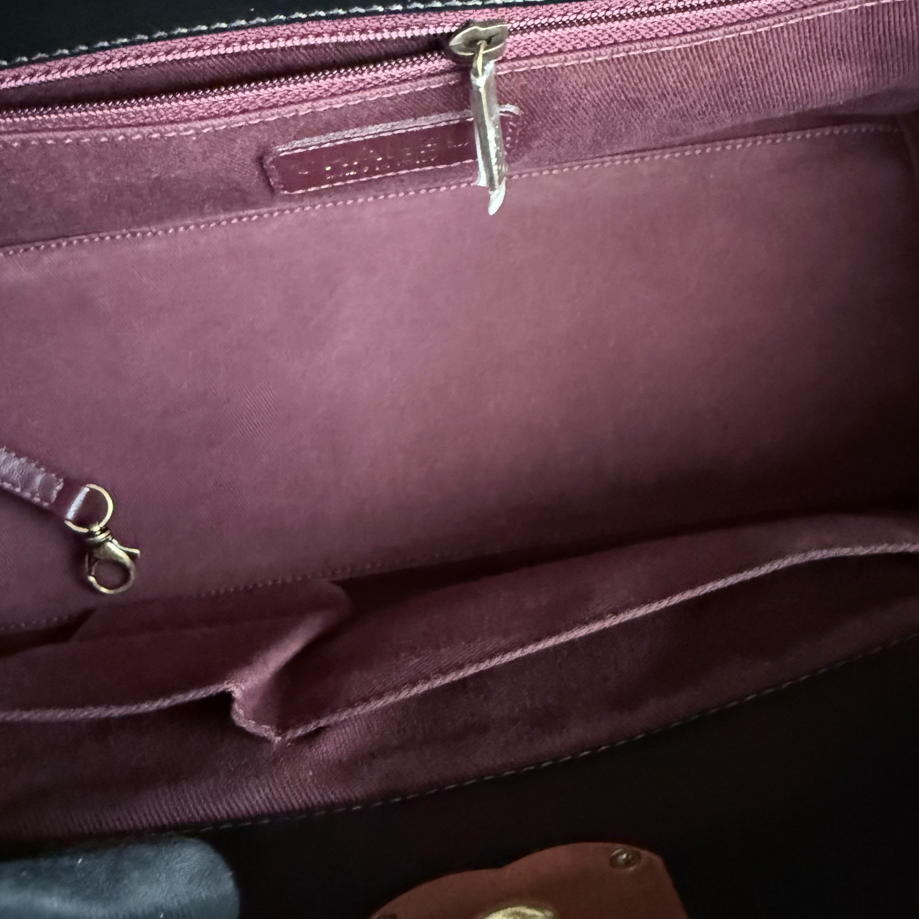 Chanel Shopping Tote - Calfskin Quilted Black Gold Hardware