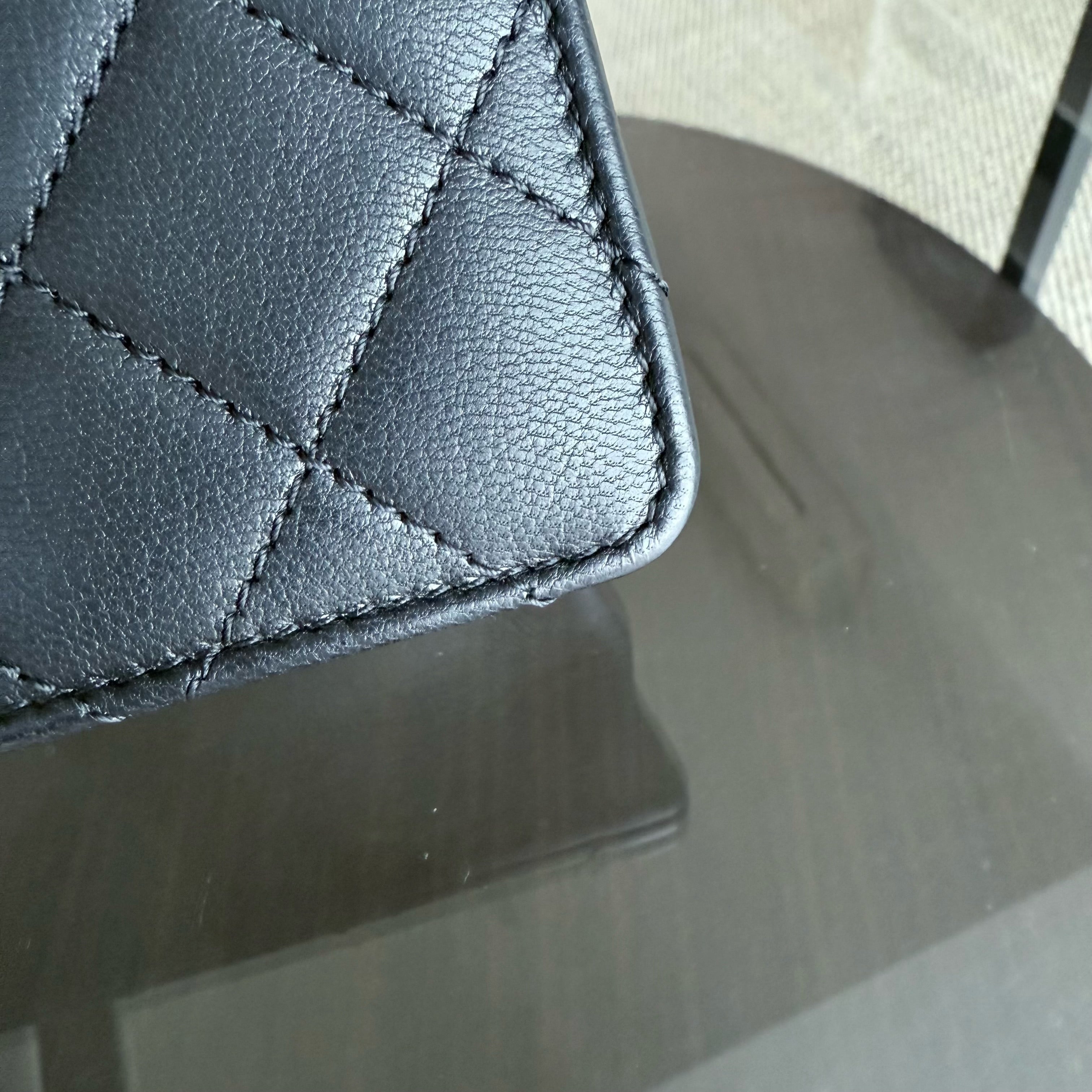 Chanel Mini Flap Chic Pearl Lambksin Black Bag Gold Hardware Series 28