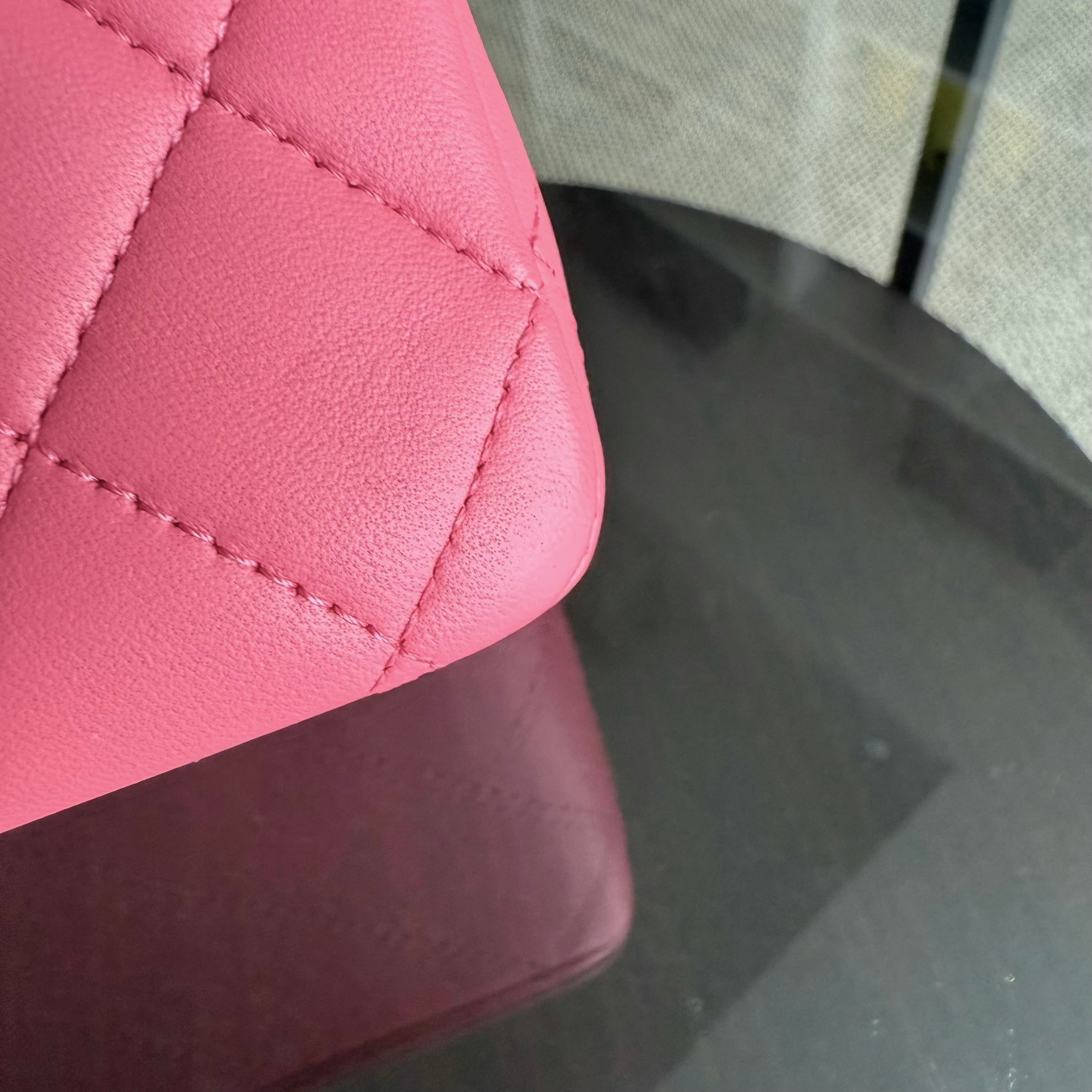 Chanel Classic Flap Medium - 25CM Quilted Lambskin Light Pink Silver Hardware Series 16