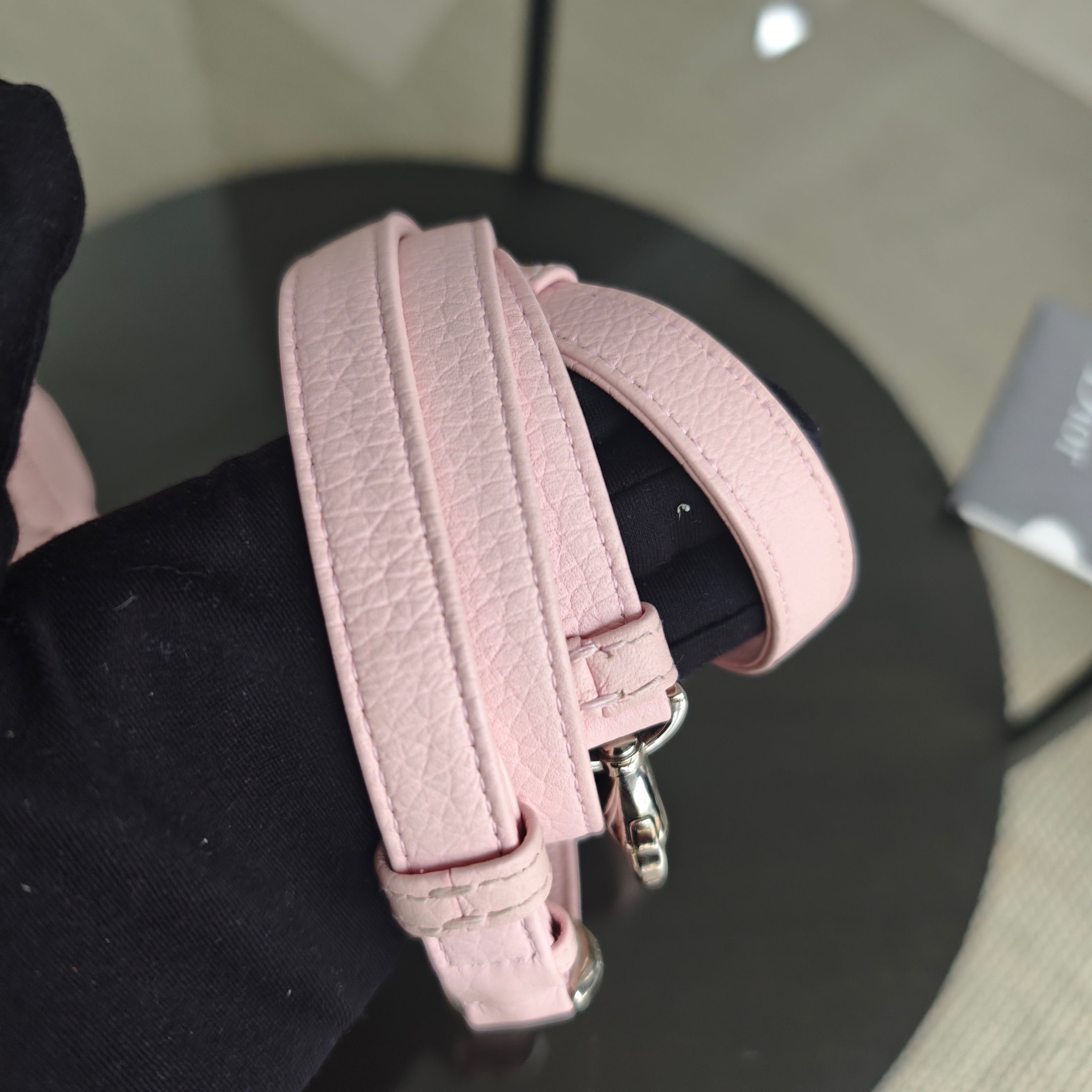 Dior Lady Micro - Cannage Caviar Light Pink Pink Hardware Adjustable Strap