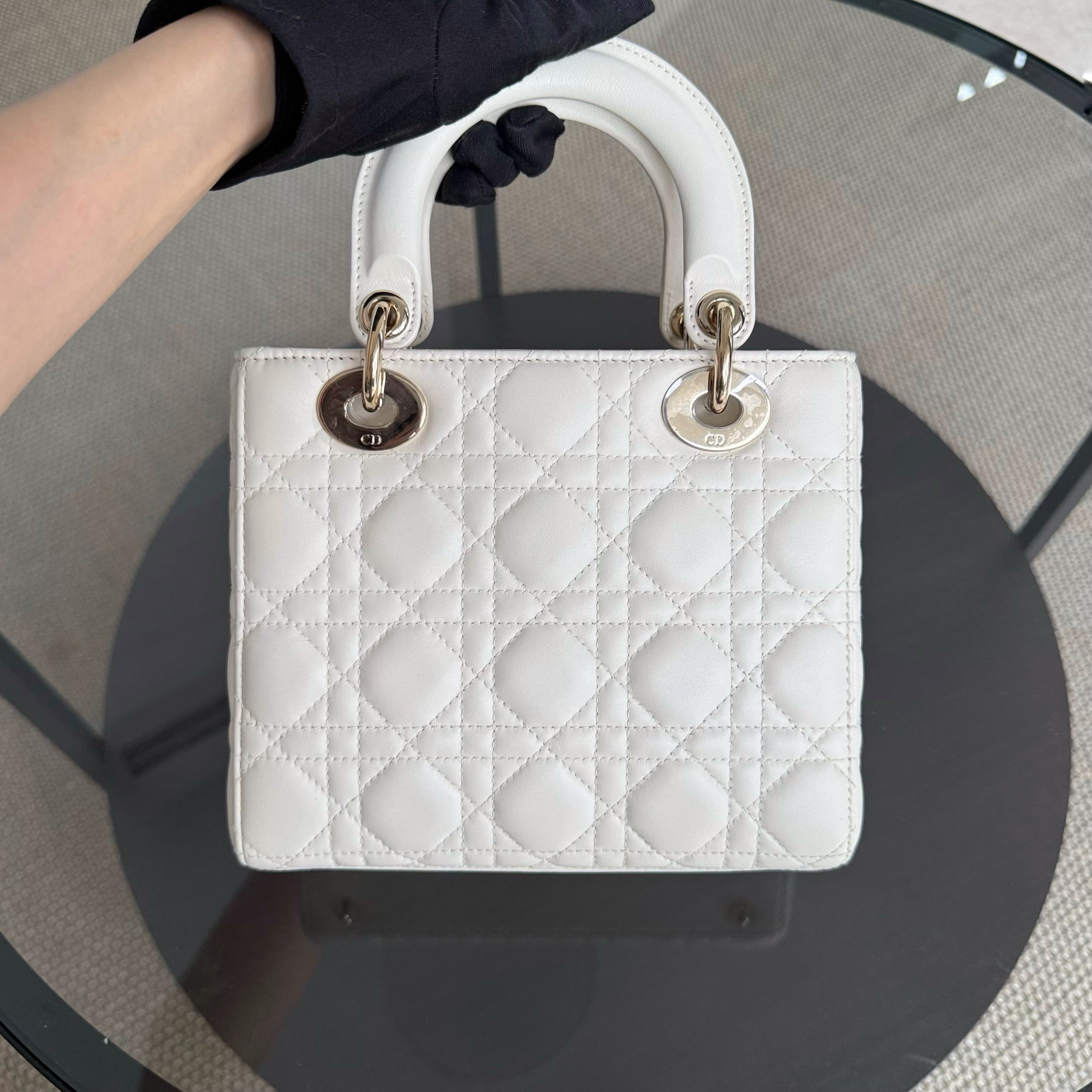 Dior MyABC Lady Small - Cannage Lambskin White Gold Hardware