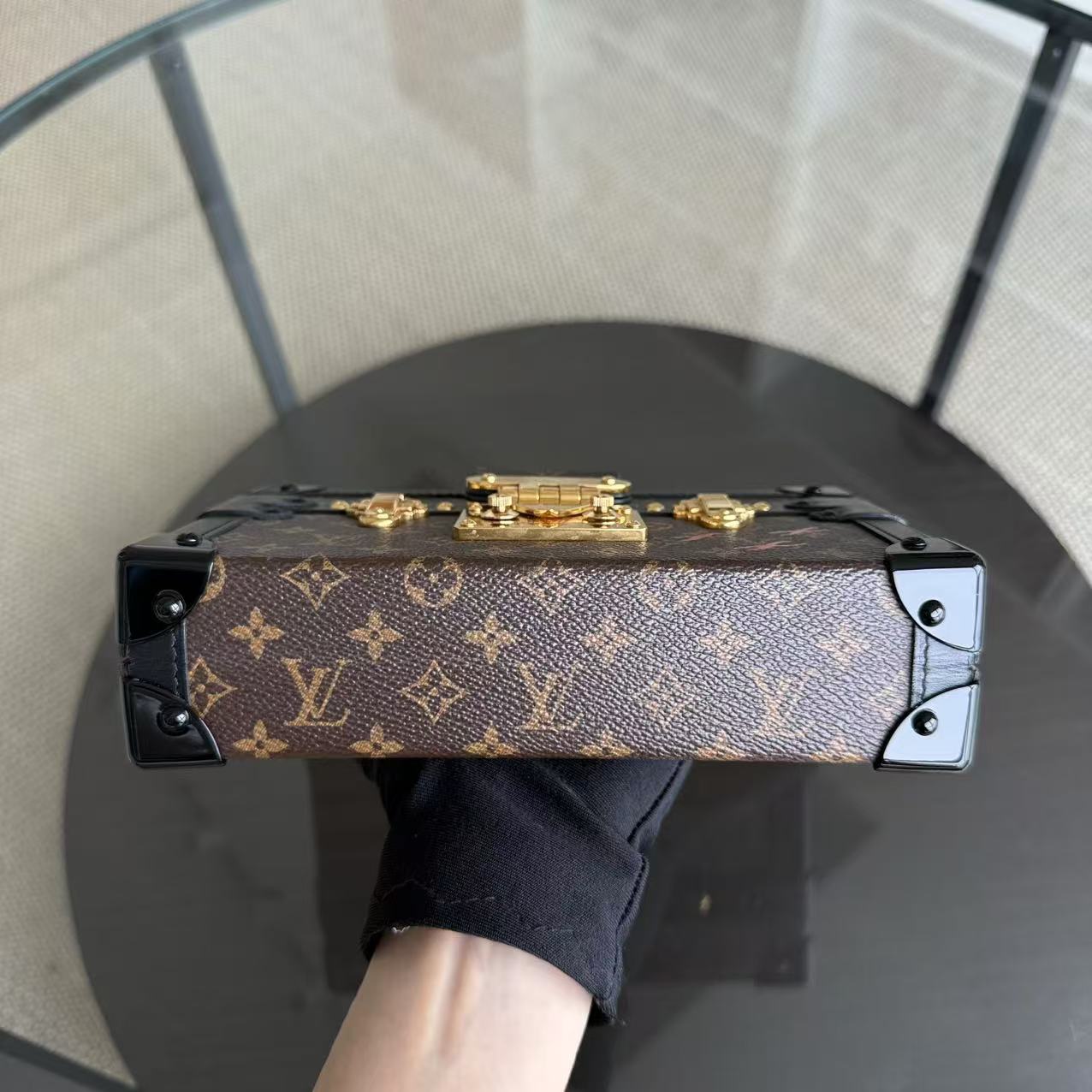 Louis Vuitton Petite Malle Monogram Box Cross Body Bag