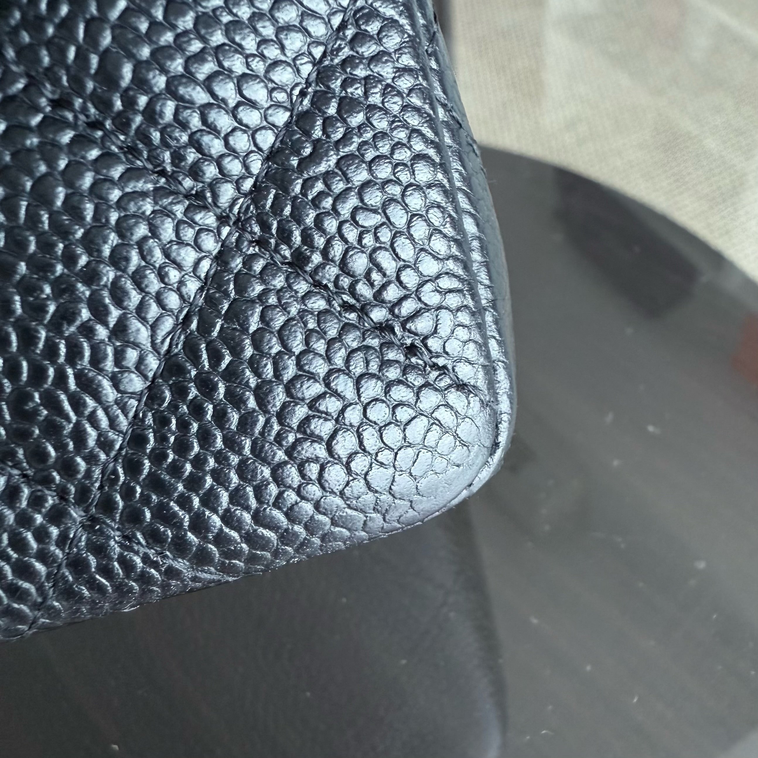 Chanel Classic Flap Small - 23CM Quilted Caviar Black Silver Hardware Series 19 19