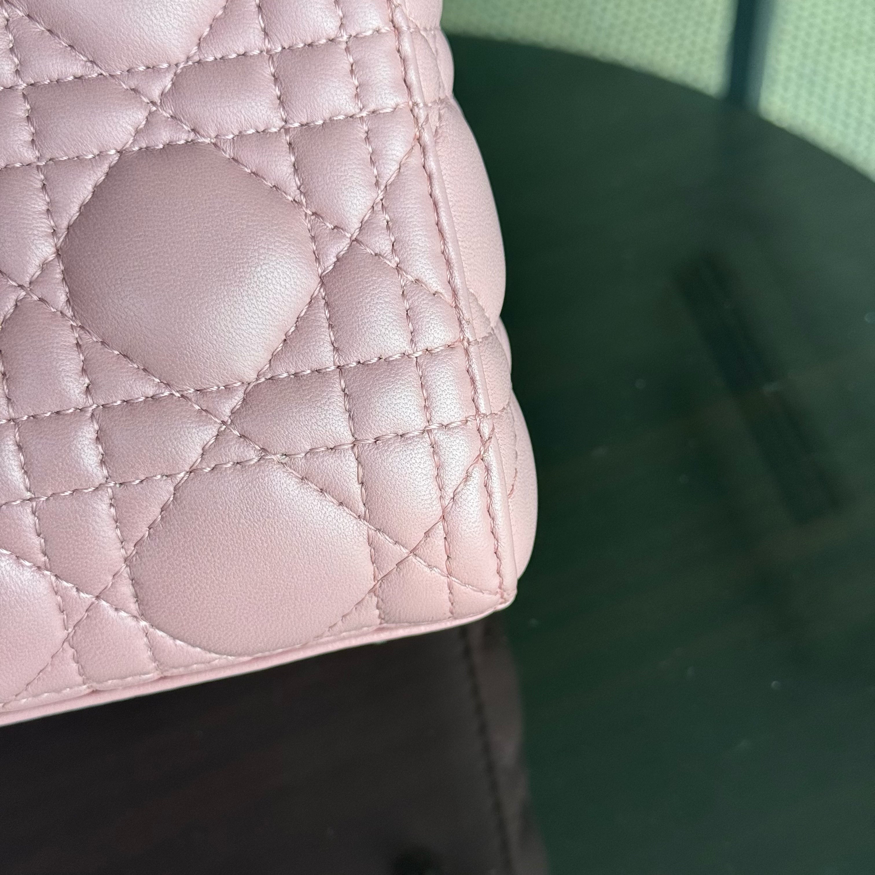 Dior Lady Medium - Cannage Lambskin Pink Silver Hardware