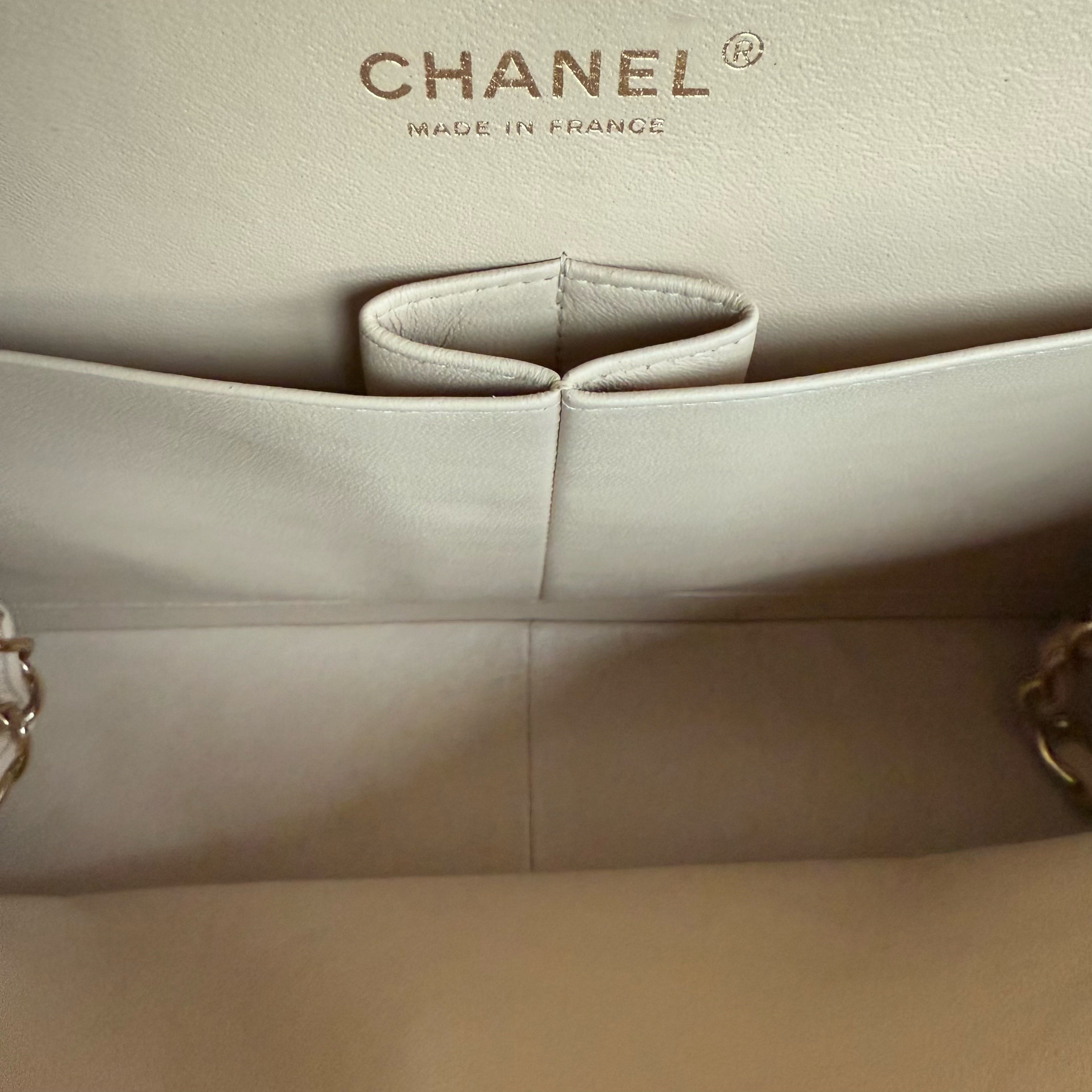 Chanel Classic Flap Jumbo - Caviar 30CM Double Flap Quilted Beige Gold Hardware Series 14