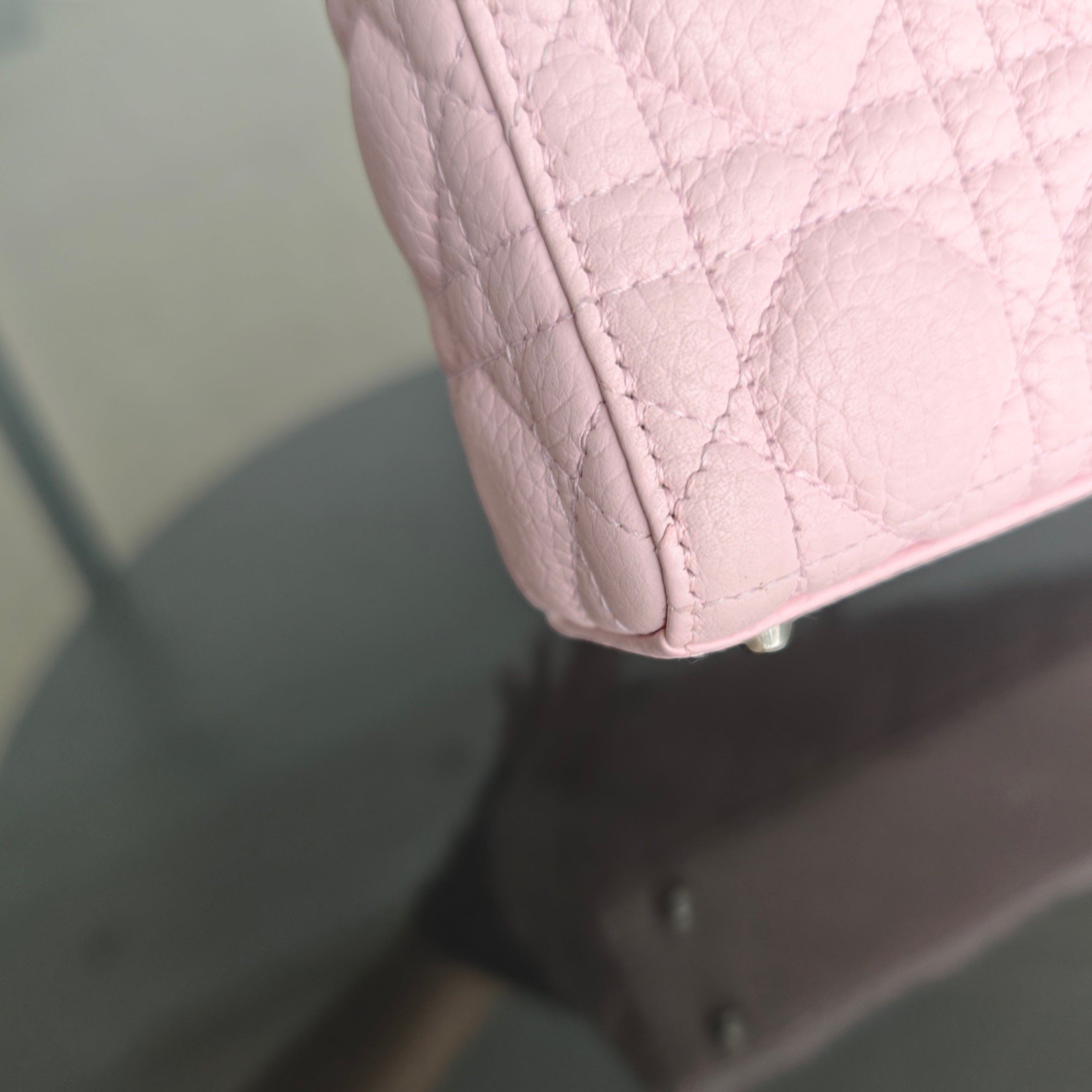 Dior Lady Micro - Cannage Caviar Light Pink Pink Hardware Adjustable Strap
