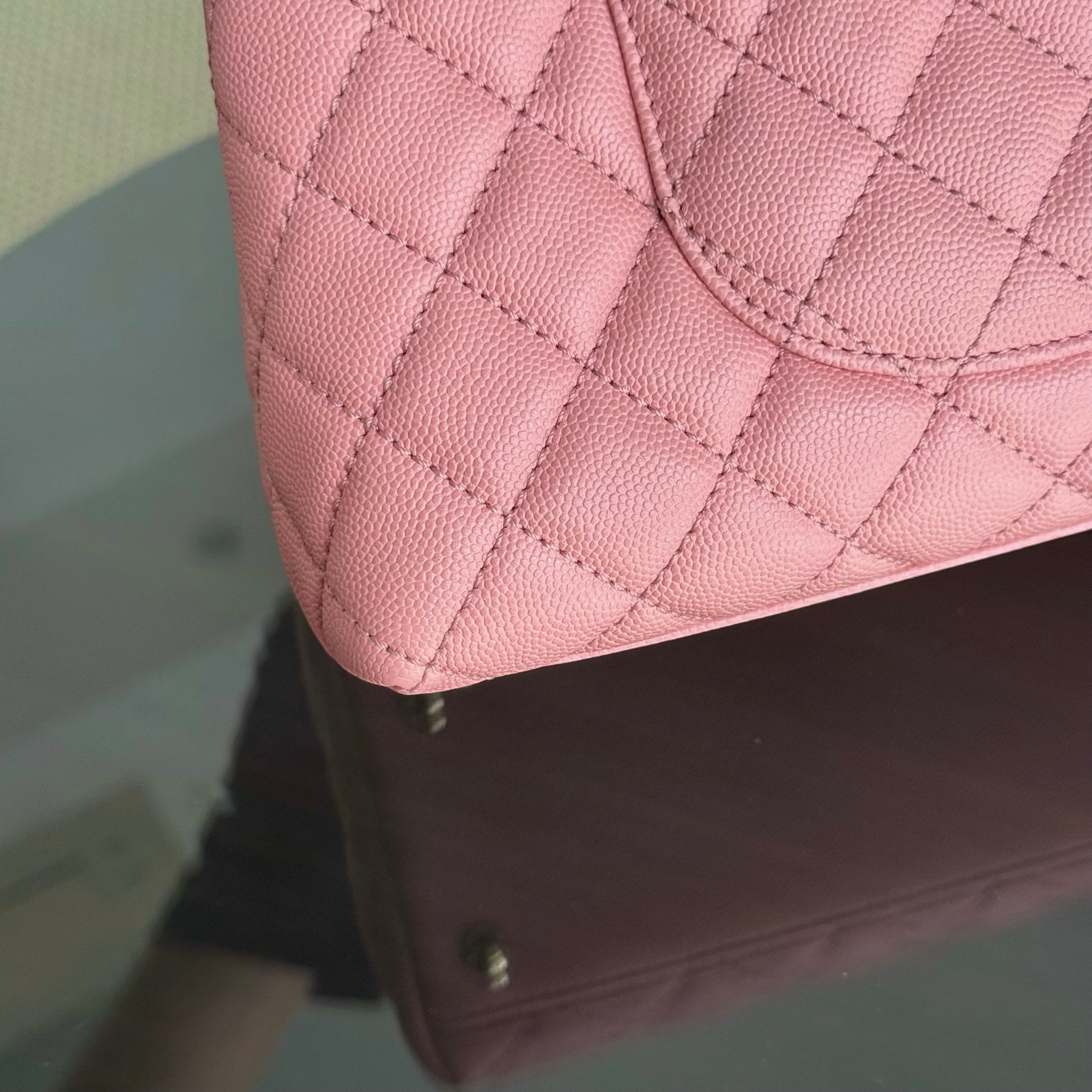 Chanel Coco Handle Medium - Caviar 29CM Quilted Pink Gold Hardware Series 27