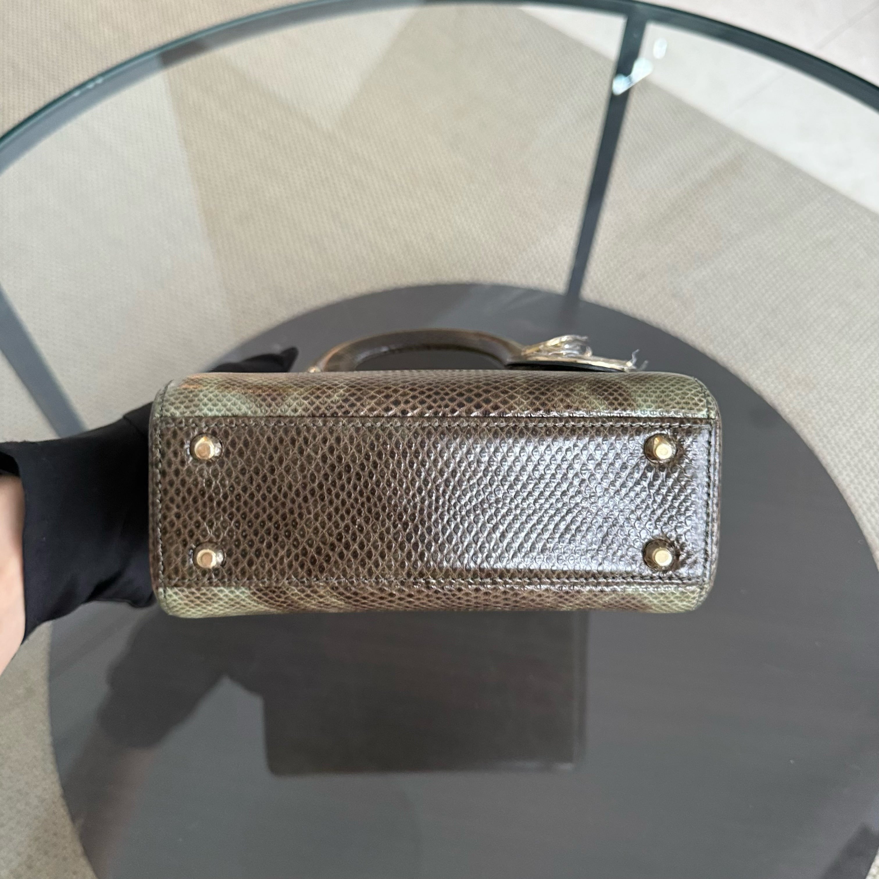 Dior Lady Mini - Exotic Lizard Gold Hardware