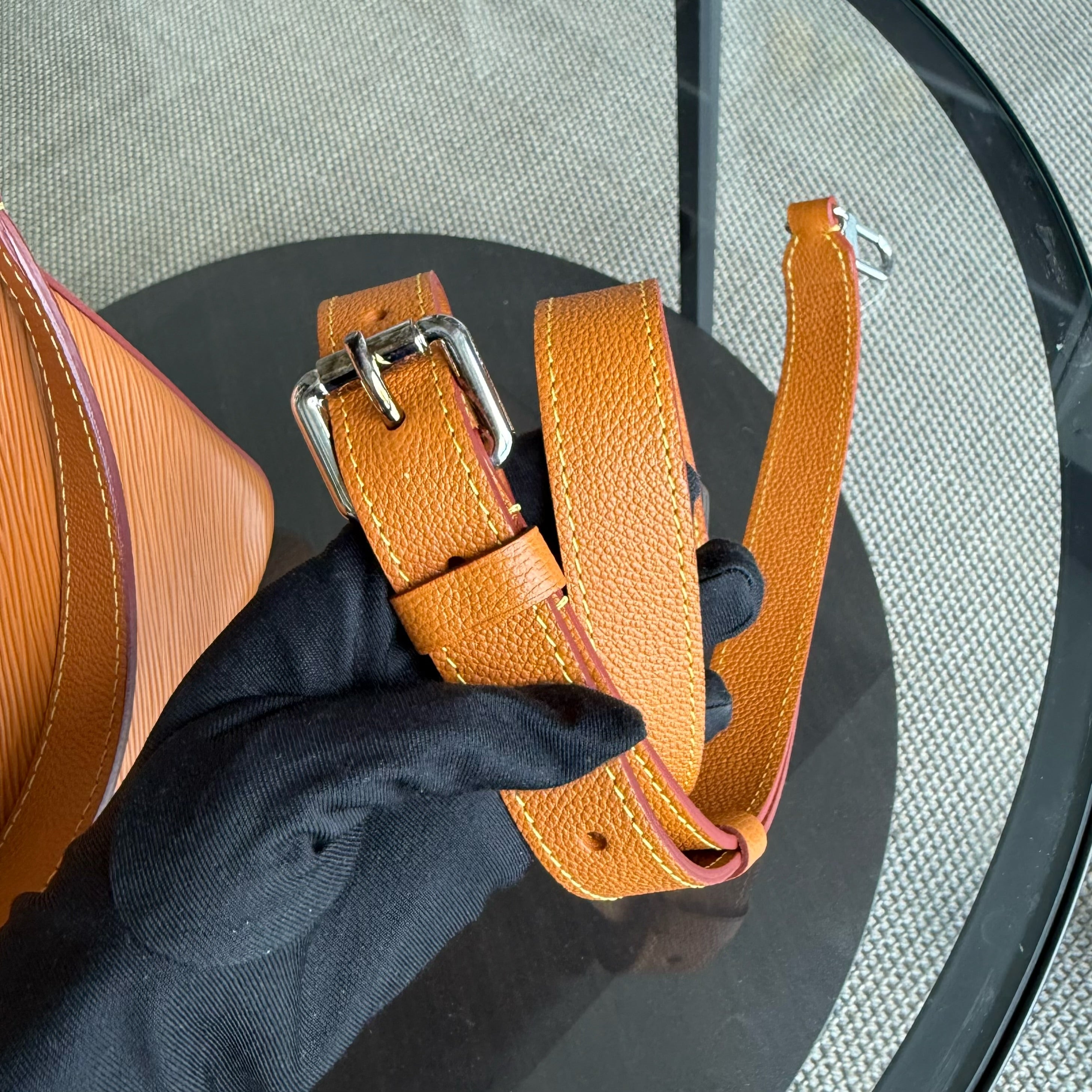 Louis Vuitton Marelle Gold Miel Epi Leather Monogram Pouch