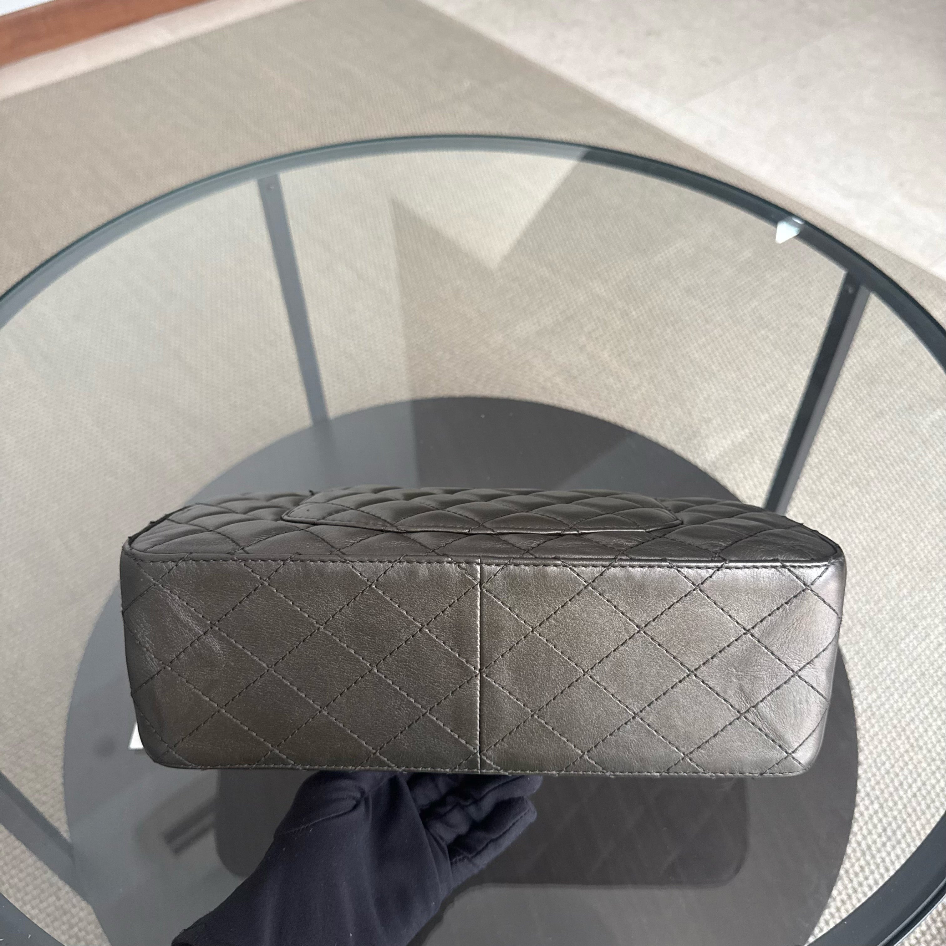 Chanel 2.55 Reissue 226 - Quilted Aged Calfskin Dark Grey Bronze Gold Hardware