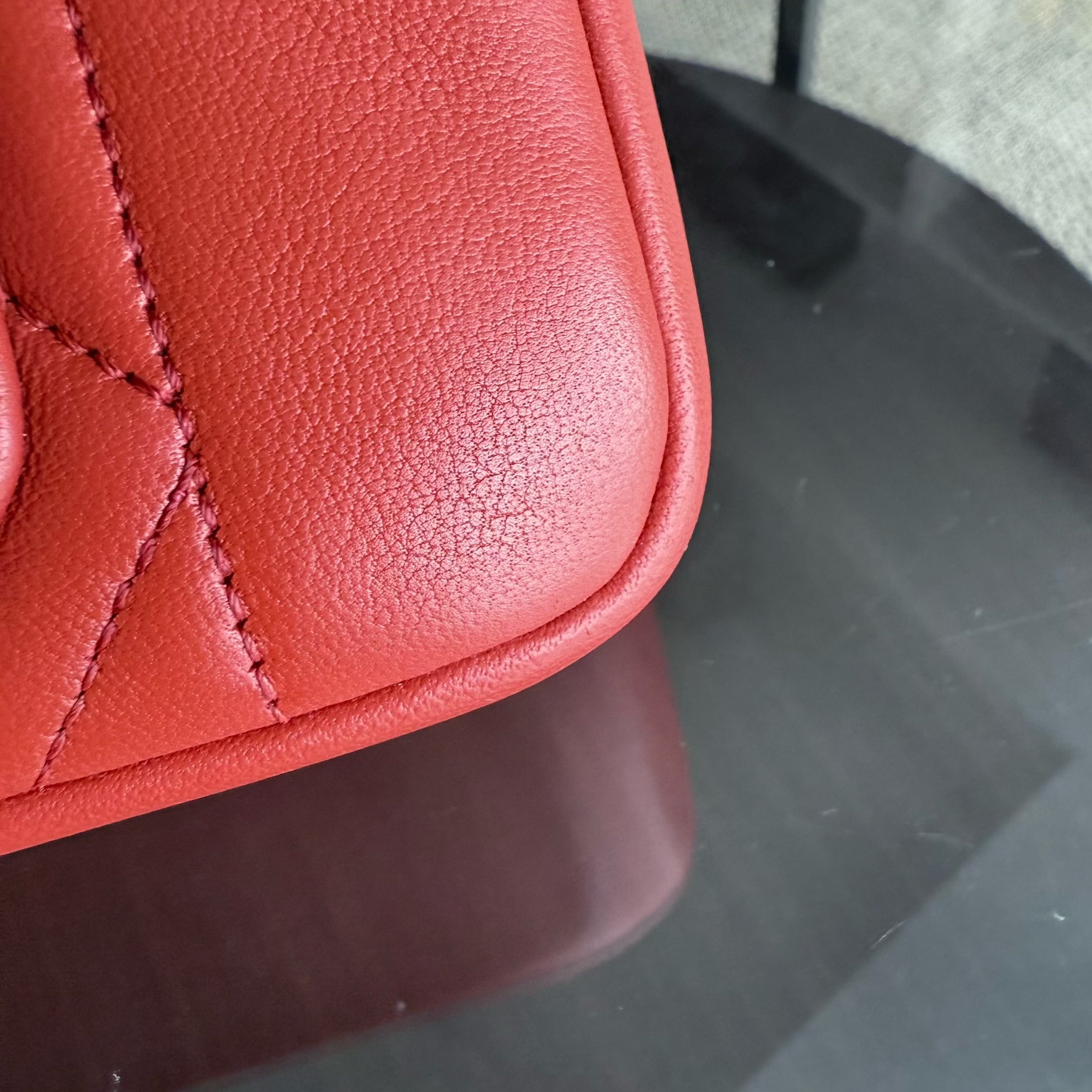 Chanel Diana Reissue Small - 22CM Quilted Lambskin Red Gold Hardware Series 20 (Copy)