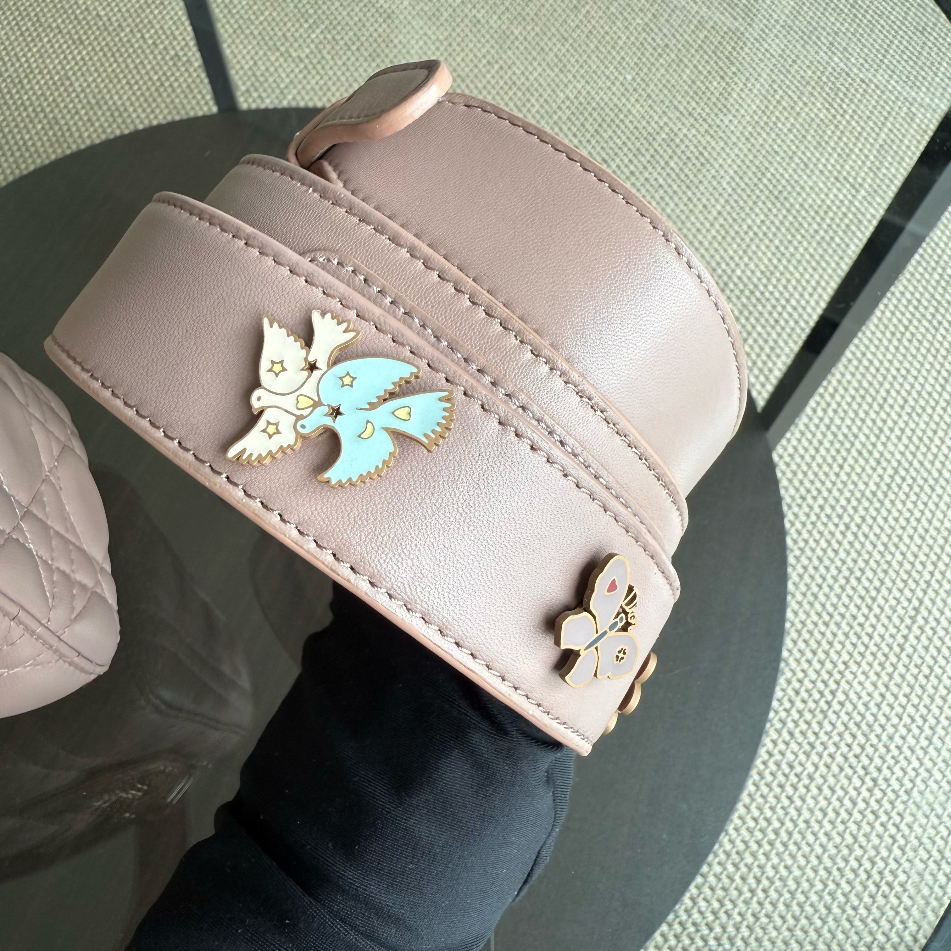Dior Lady Flap Small - Cannage Lambskin Blush Gold Hardware