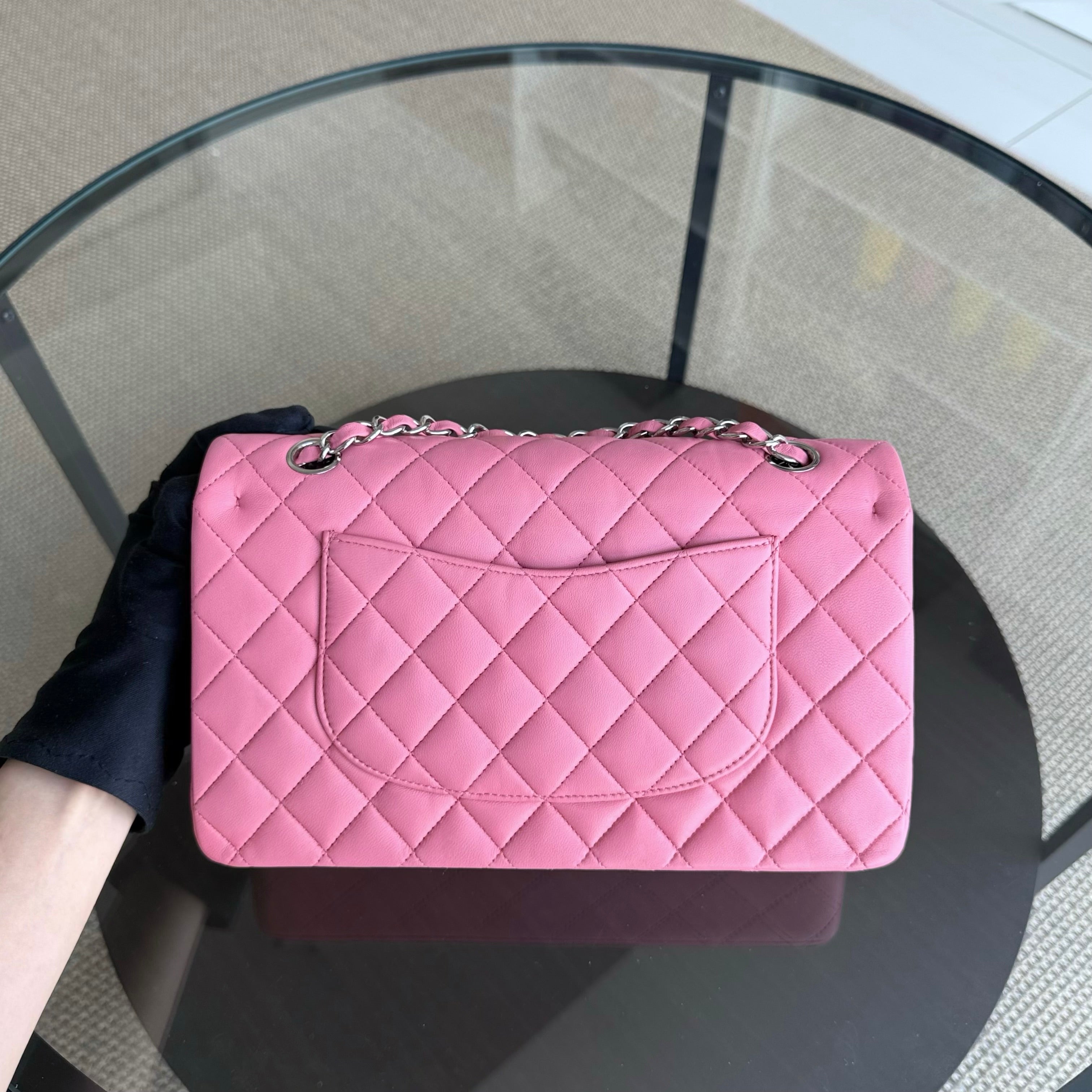 Chanel Classic Flap Medium - 25CM Quilted Lambskin Light Pink Gold Hardware Series 18