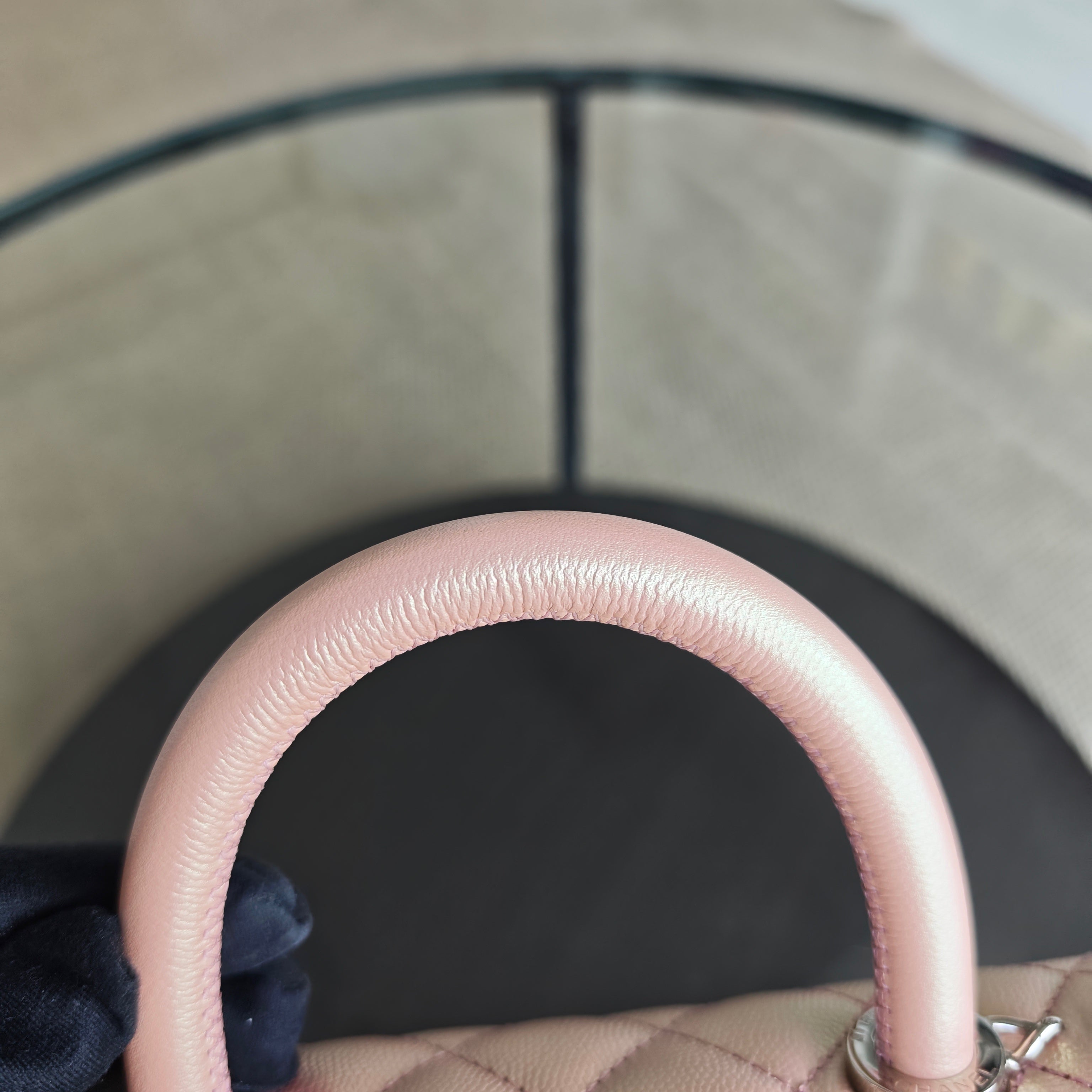 Chanel Coco Handle Small - Caviar Quilted Irridescent Pink Gold Hardware Microchip