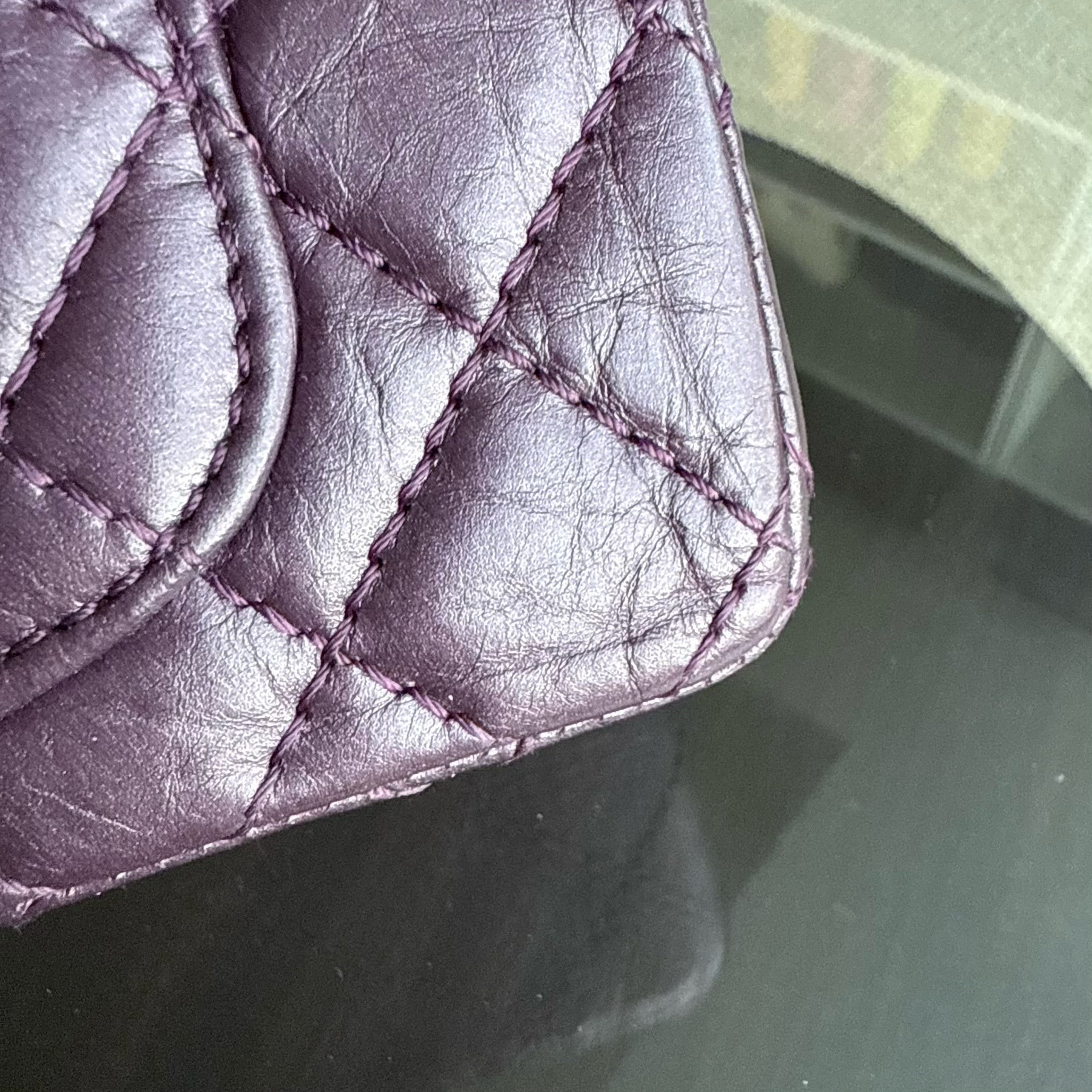 Chanel 2.55 Reissue Mini - 20CM Quilted Calfskin Purple Silver Hardware Series 16
