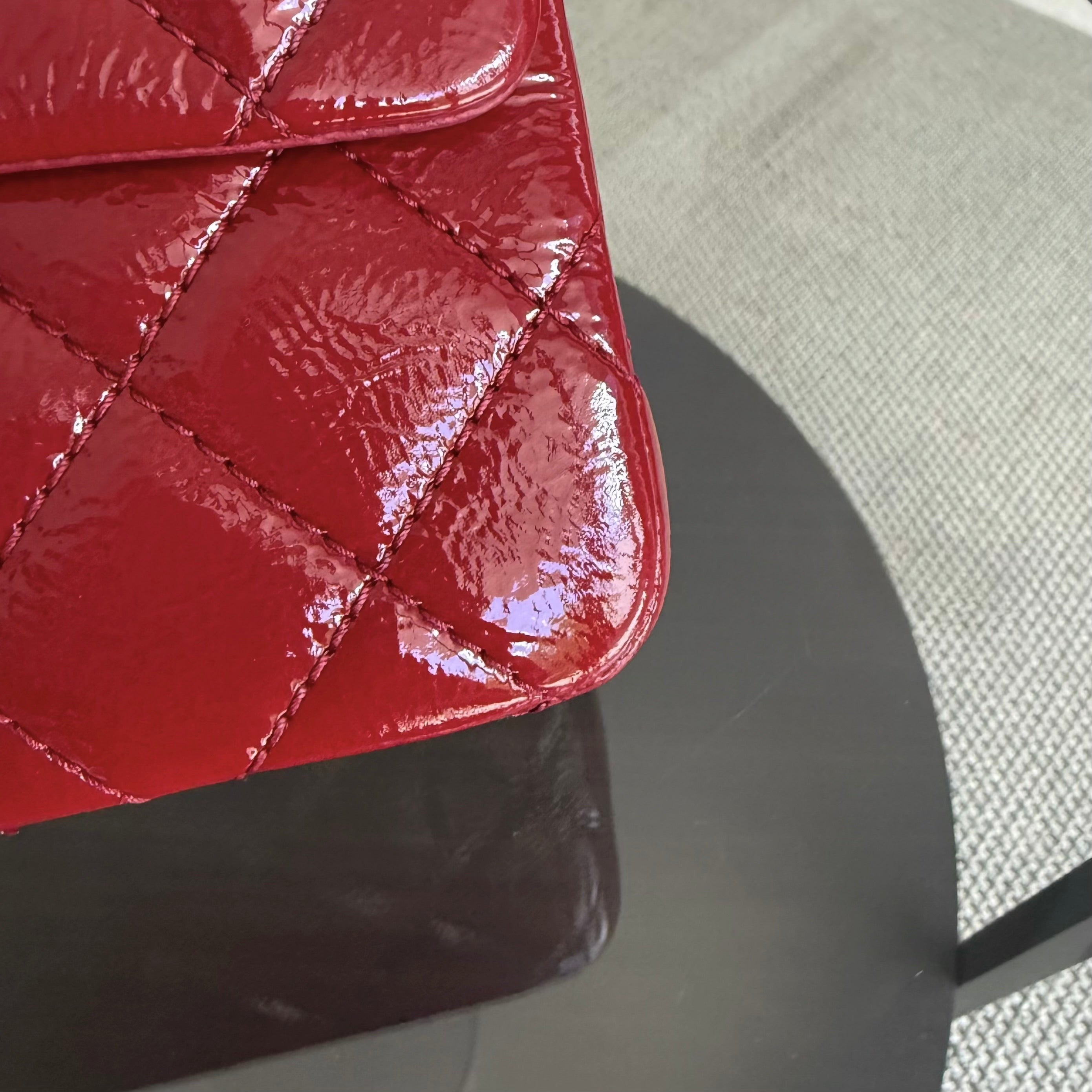Chanel 2.55 Reissue 227 - Quilted Aged Glazed Calfskin Red Silver Hardware Series 14
