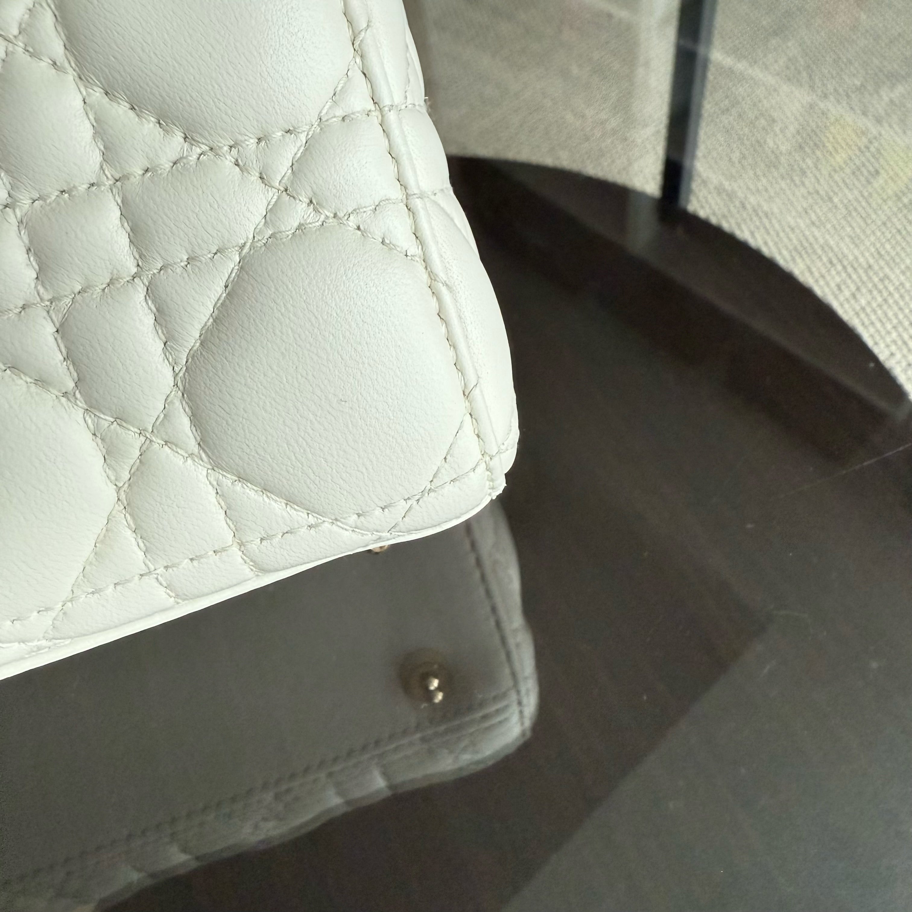 Dior MyABC Lady Small - Cannage Lambskin White Gold Hardware