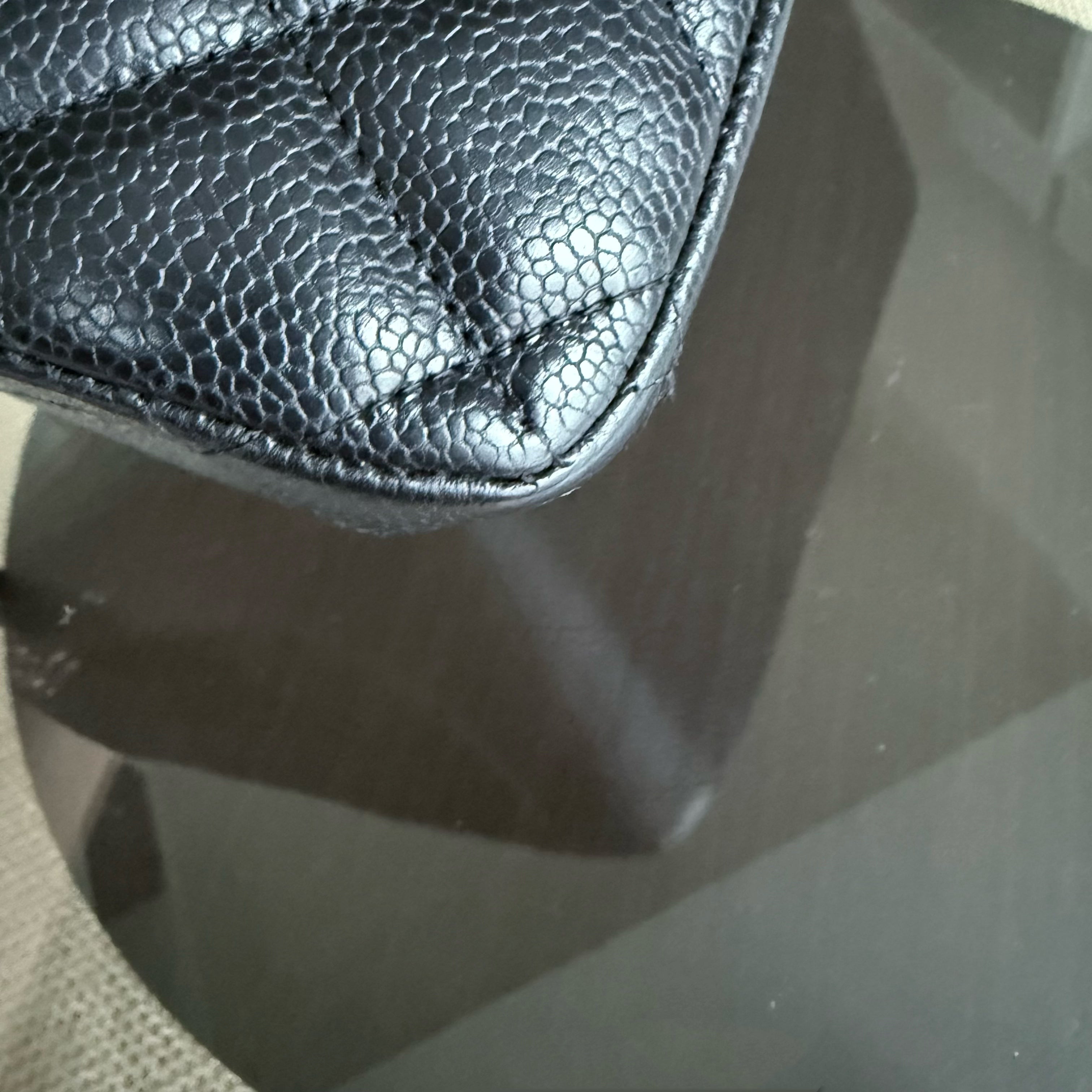 Chanel Classic Flap Jumbo - Caviar Double Flap 30CM Quilted Black Gold Hardware 15