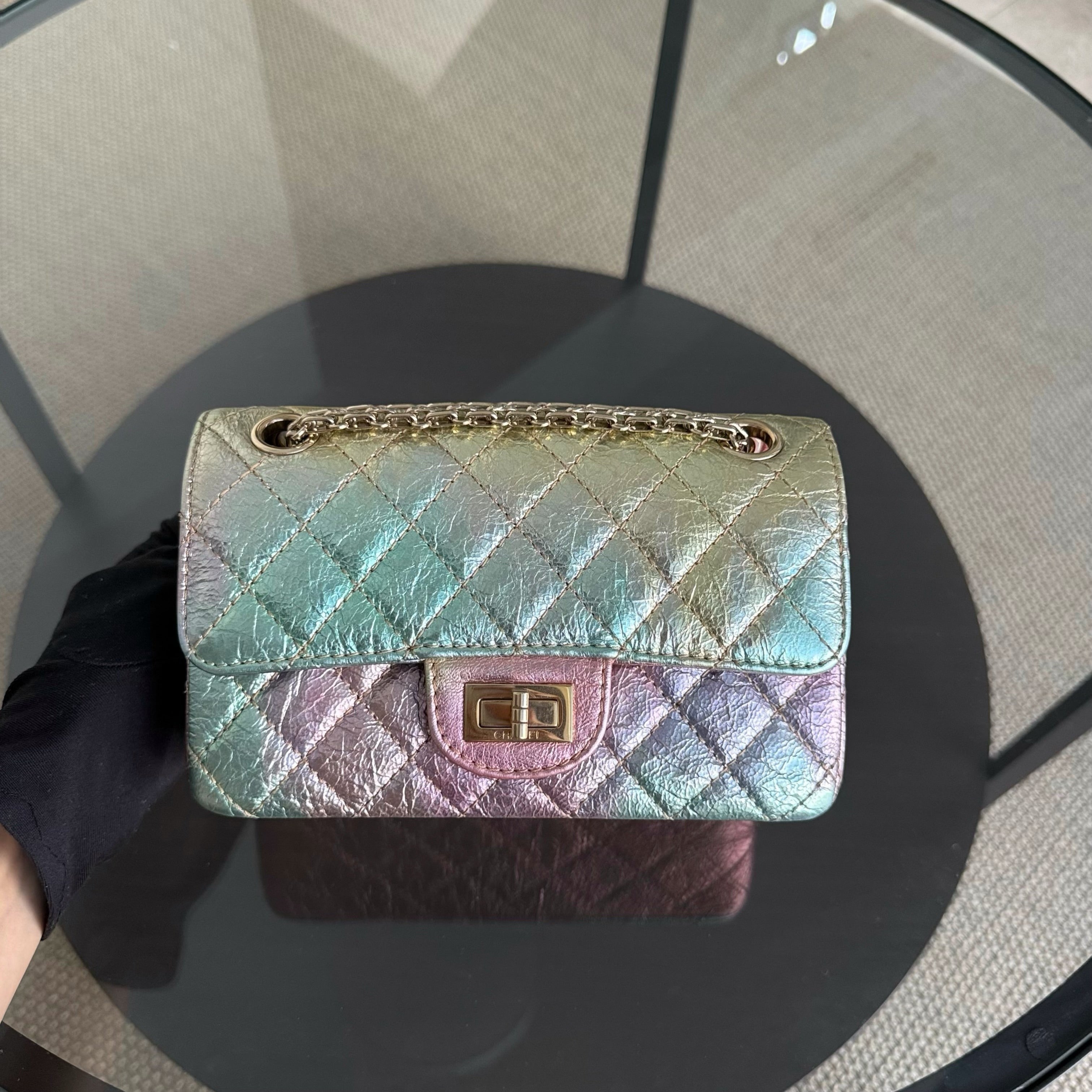 Chanel 2.55 Reissue Flap Mini - 20CM 20A Rainbow Metallic Distressed Calfskin LGHW