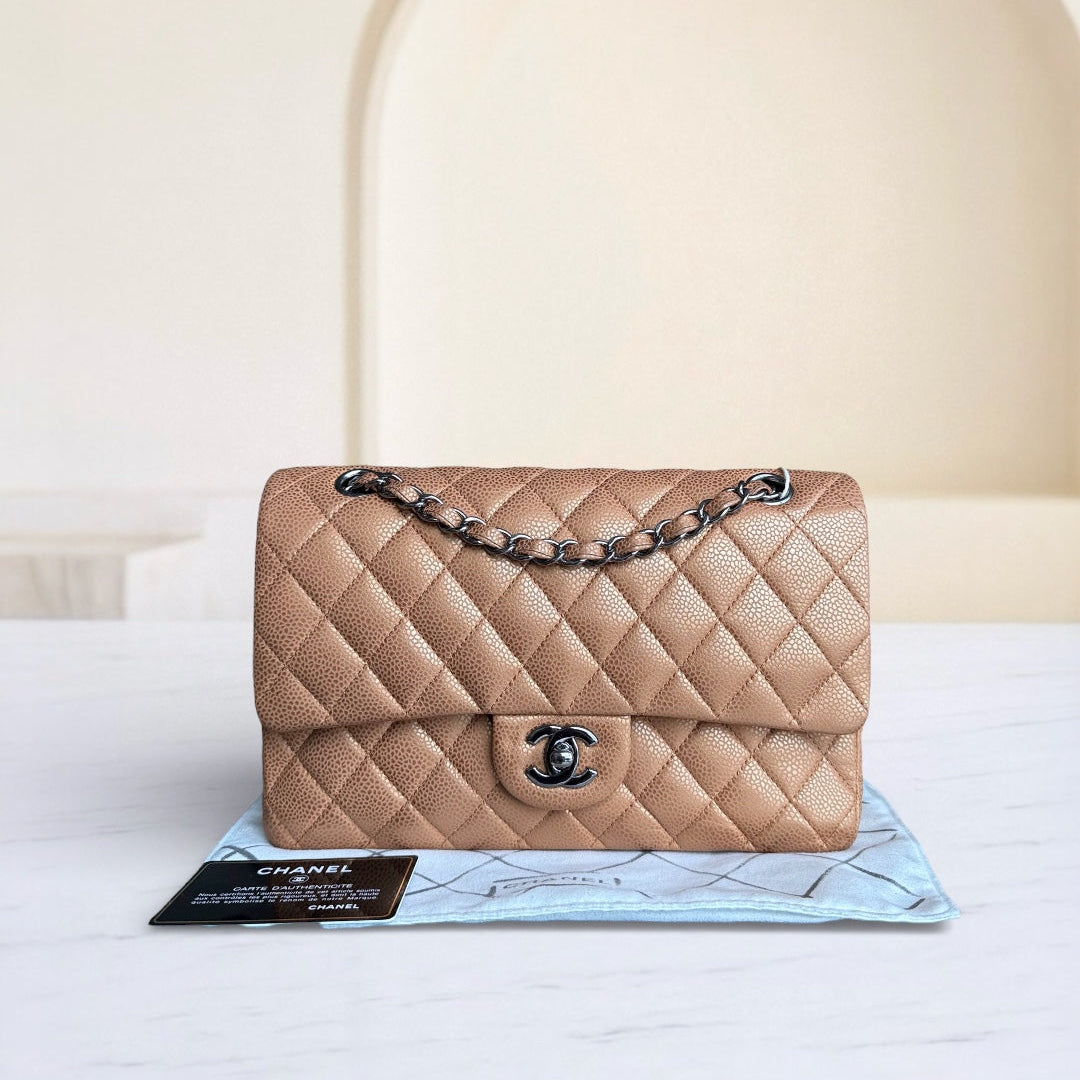 Chanel Classic Flap Medium - 25CM Quilted Caviar Gold Gold Hardware Series 14
