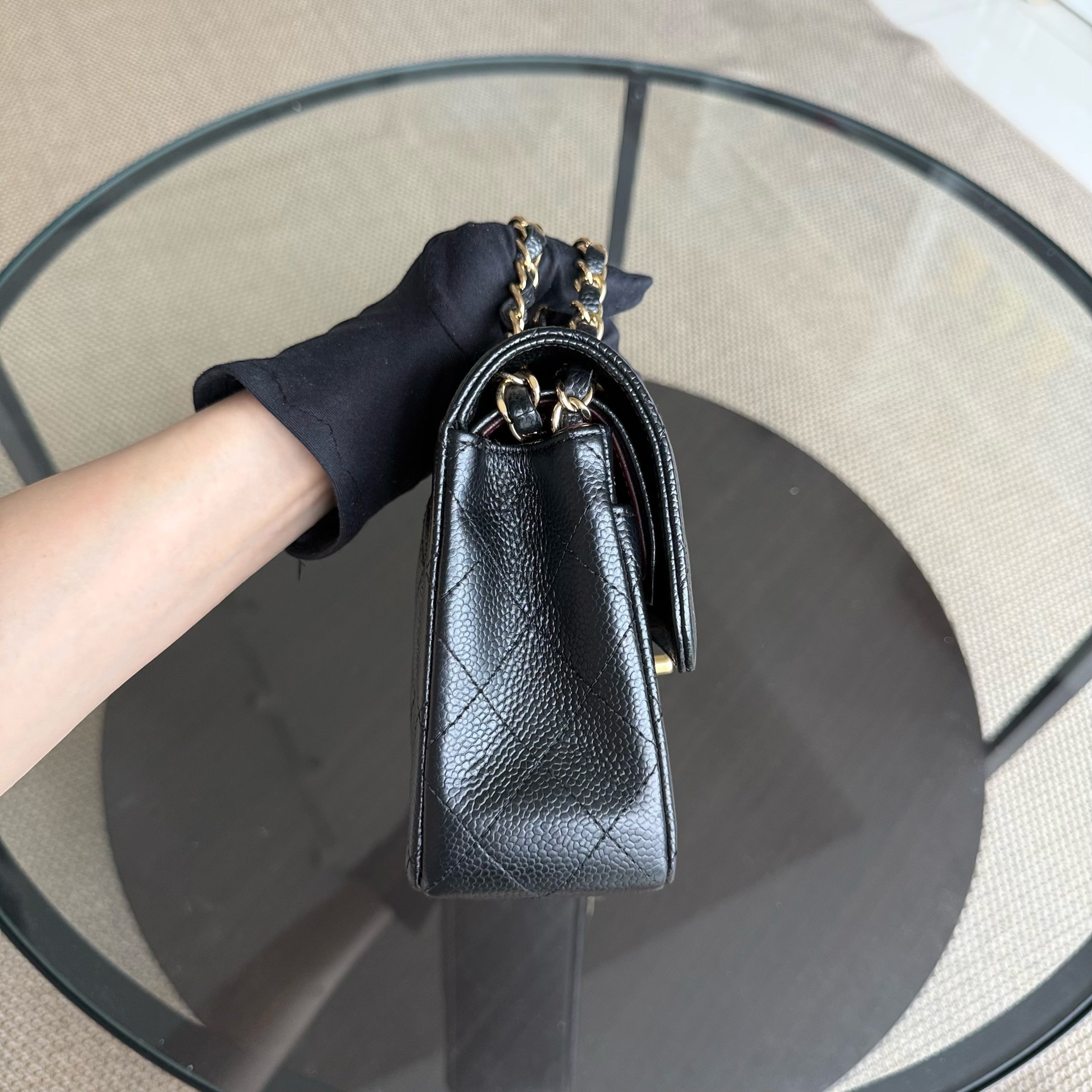 Chanel Classic Flap Small - Caviar 23CM Quilted Black Gold Hardware