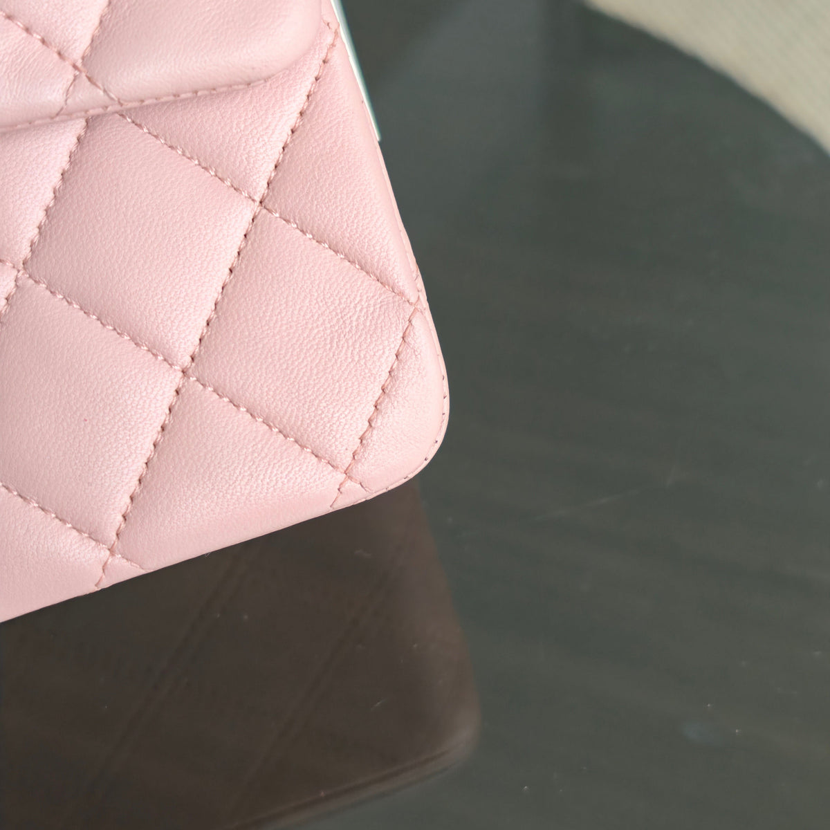Chanel Classic Flap Medium - 25CM Quilted Lambskin Light Sakura Pink Gold Hardware Series 20