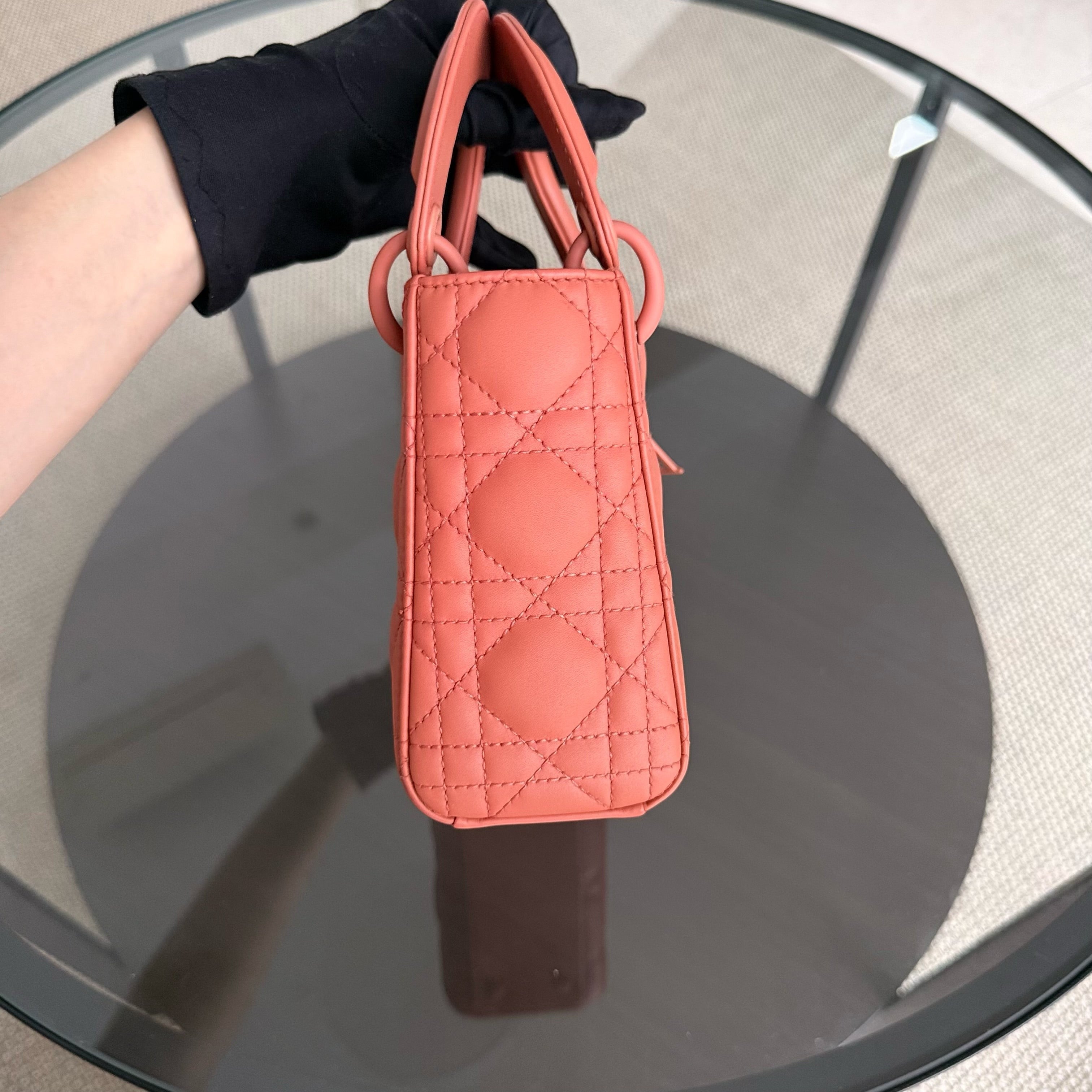 Dior Lady Mini - Cannage Calfskin So Caramel Matte Hardware Chain Strap