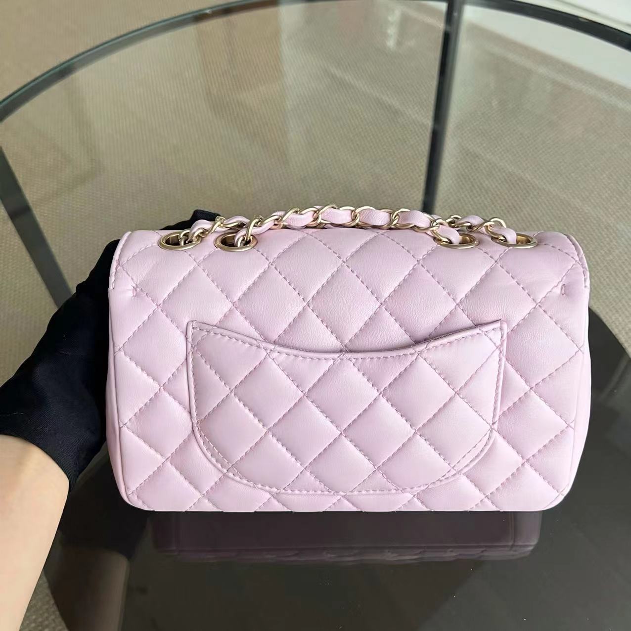 Chanel Mademoiselle 23CM Small Quilted Lambskin Pink Golden Hardware Series 21