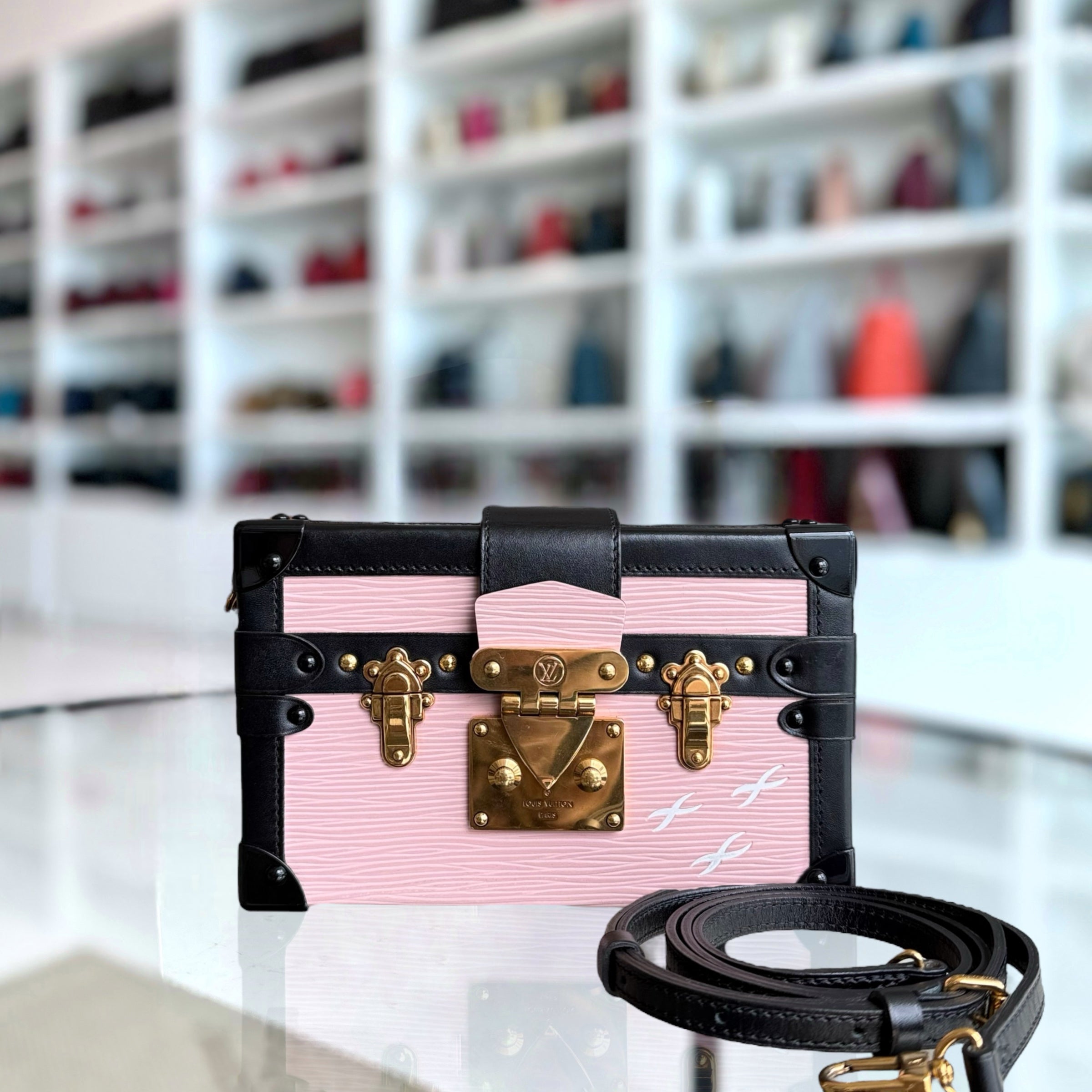 Louis Vuitton Petite Malle - EPI Light Pink Box Crossbody Gold Hardware