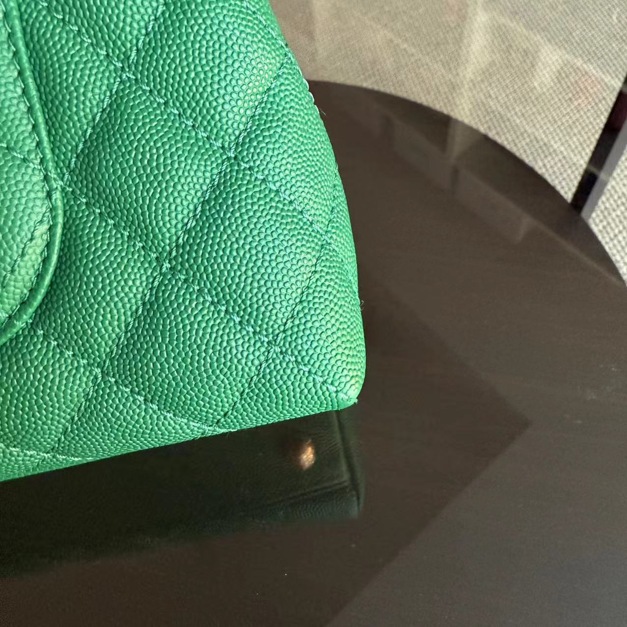 Chanel Coco Handle Small - Caviar Small Quilted Calfskin Green Gold Hardware Shoulder Bag