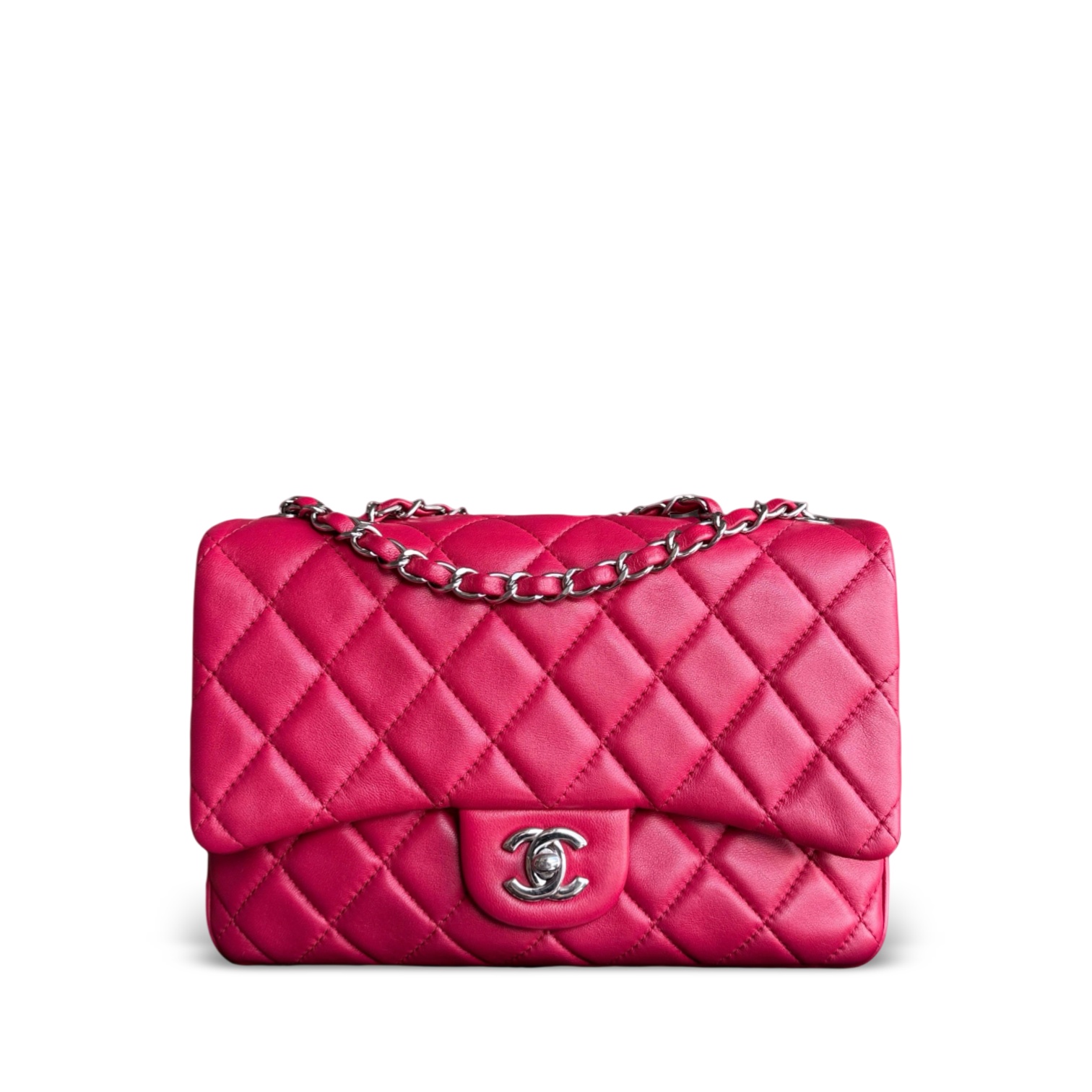 Chanel Flap Medium - 25CM Quilted Lambskin Red Gold Hardware Series 19
