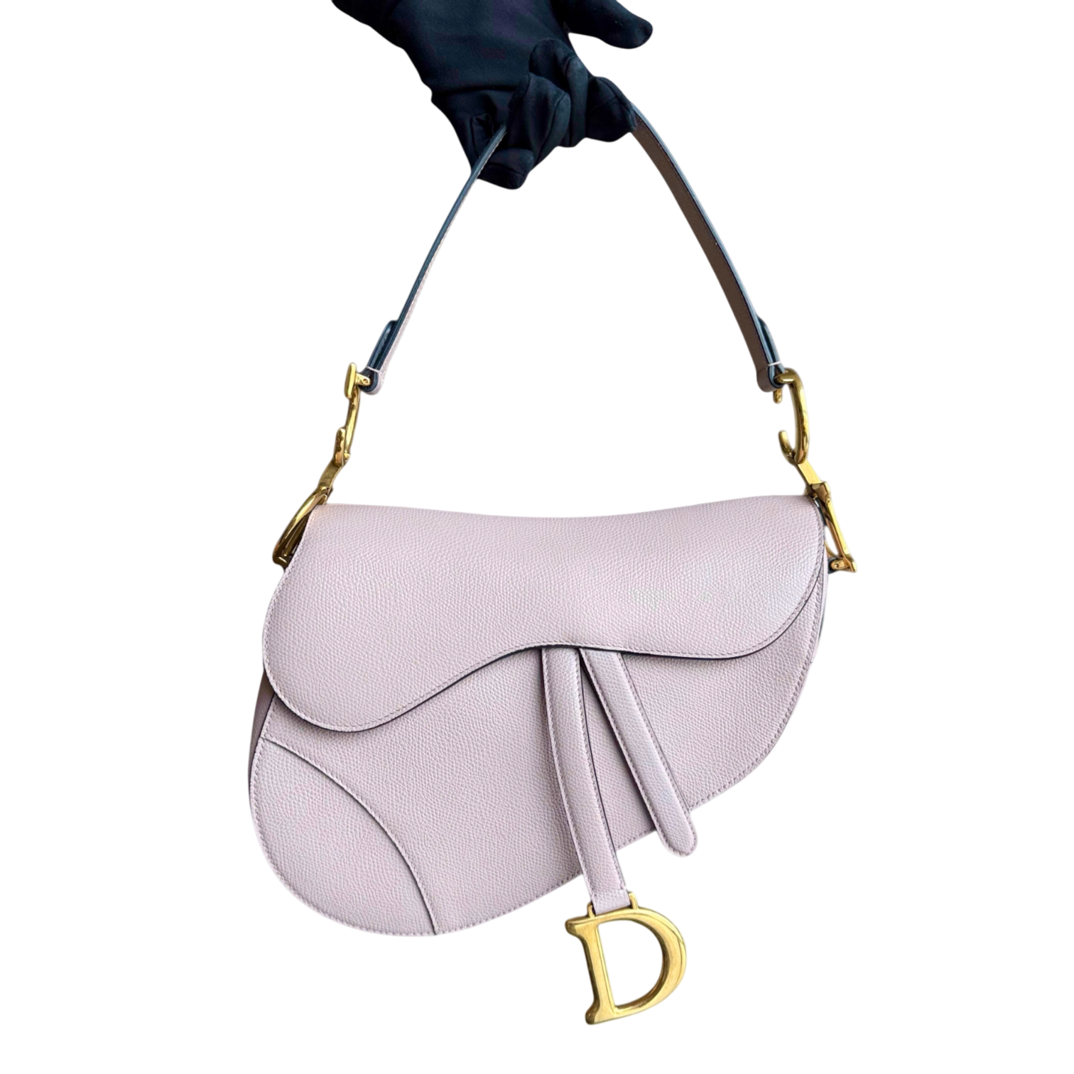 Dior Saddle Medium - Caviar Light Pink Gold Hardware