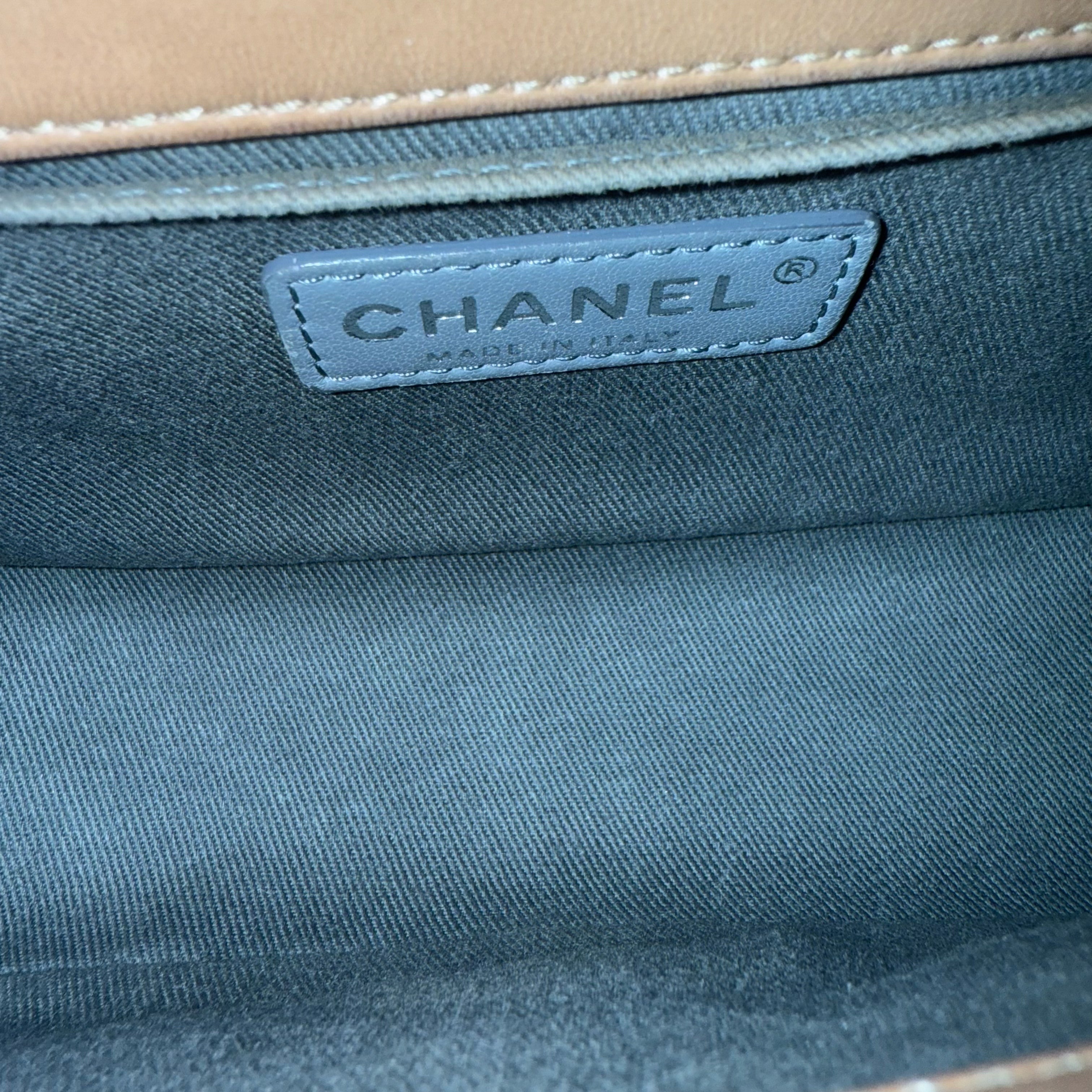 Chanel Boy Small - 20CM Quilted Lambskin Blush Caramel Ruthenium Silver Hardware Series 16