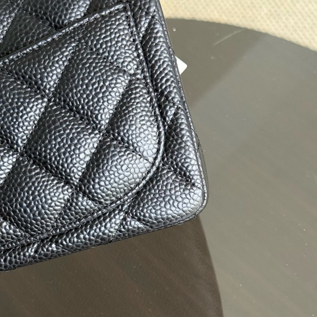 Chanel Classic Flap Mini Square - Caviar Quilted Black Silver Hardware Series 24