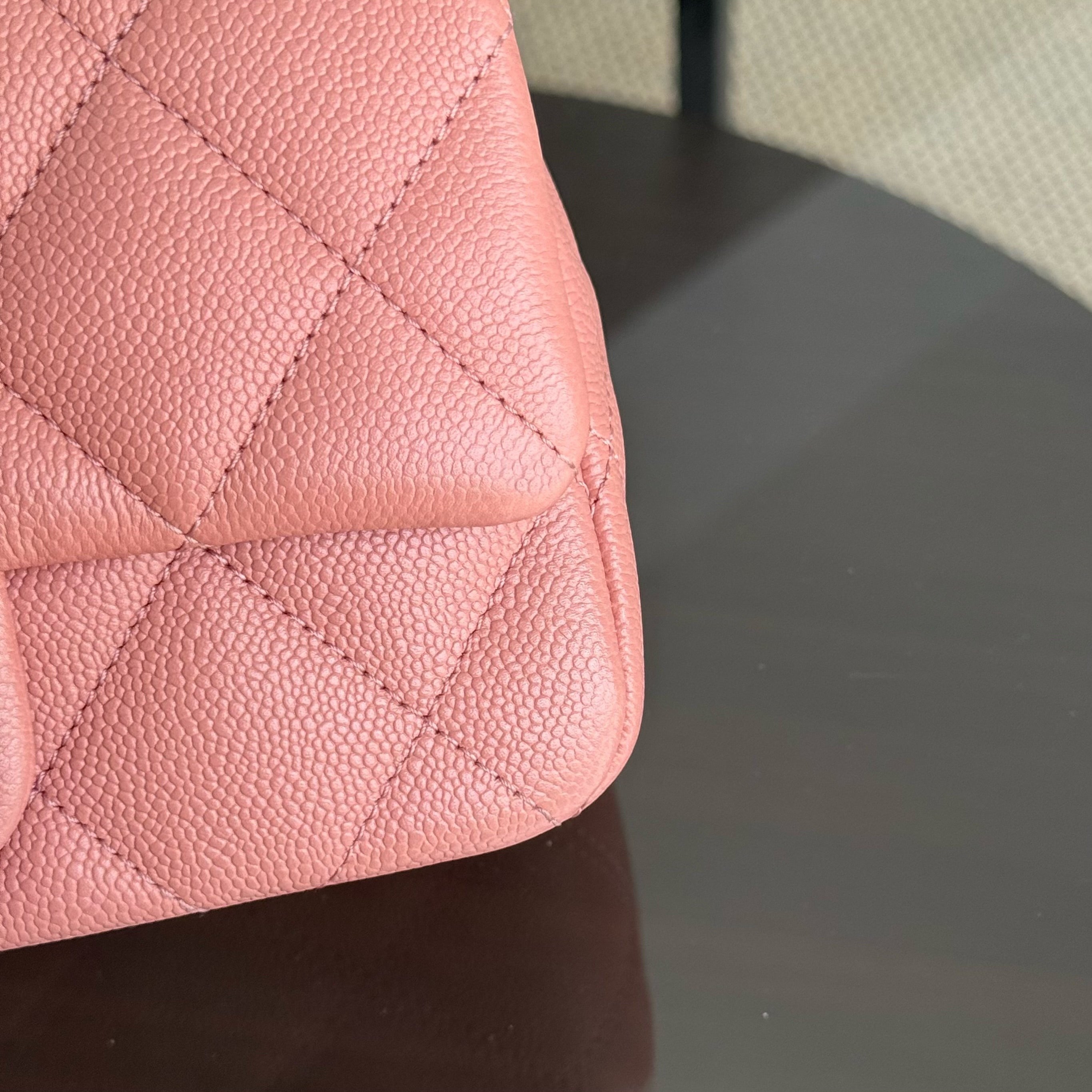 Chanel Flap Mini 21CM Sweetheart 23P - Caviar Quilted Pink Gold Hardware Microchip
