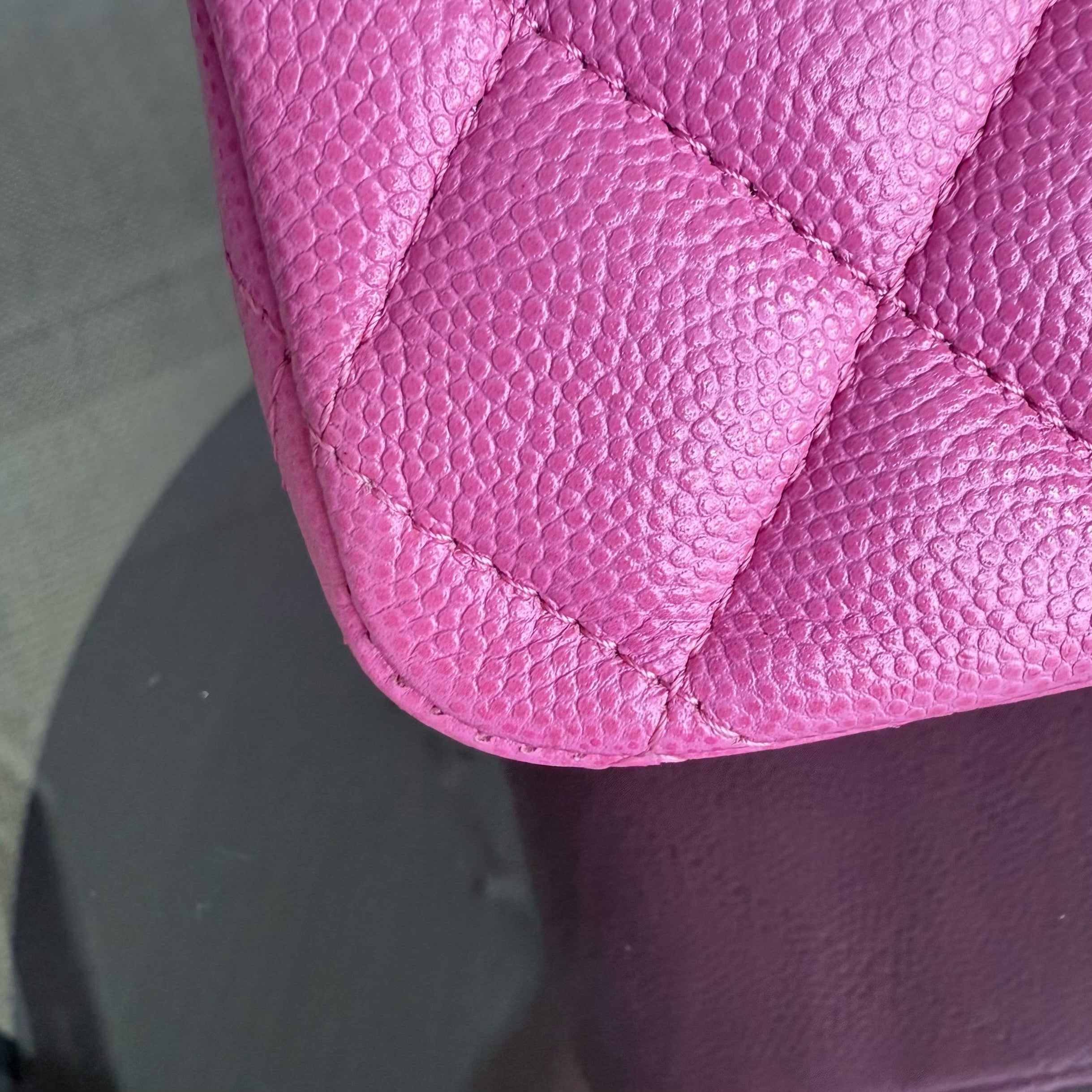 Chanel Classic Flap Medium - Caviar 25CM Quilted Grained Calfskin Barbie Pink Gold Hardware Series 27