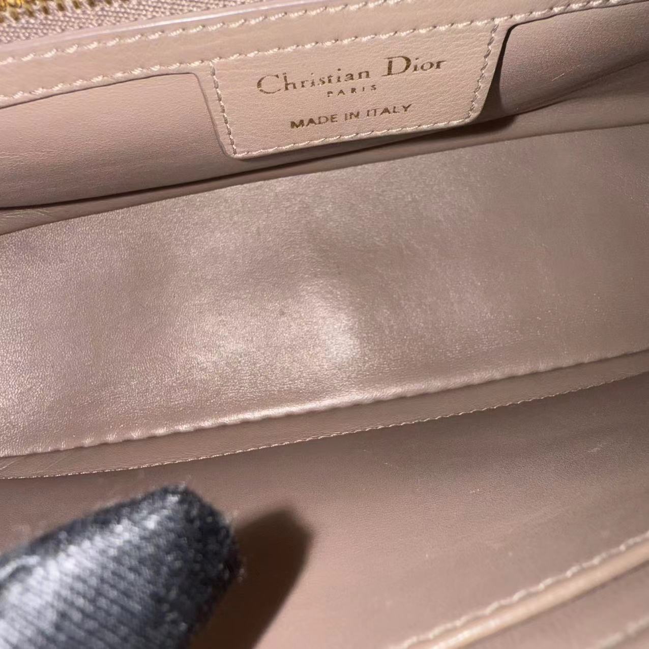 Dior Caro Medium - 25CM Cannage Calfskin Milktea Blush Gold Hardware