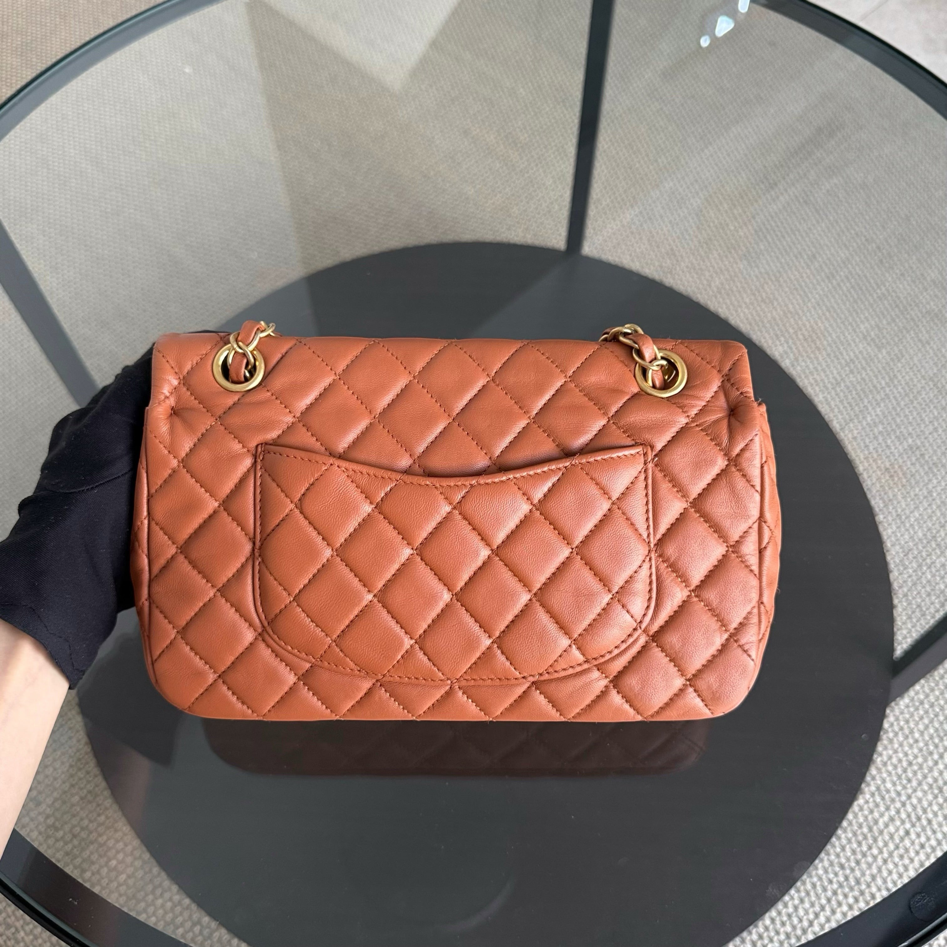 Chanel Classic Flap Medium - Special Valentine Edition 25CM Quilted Lambskin Red Gold Hardware Series 14