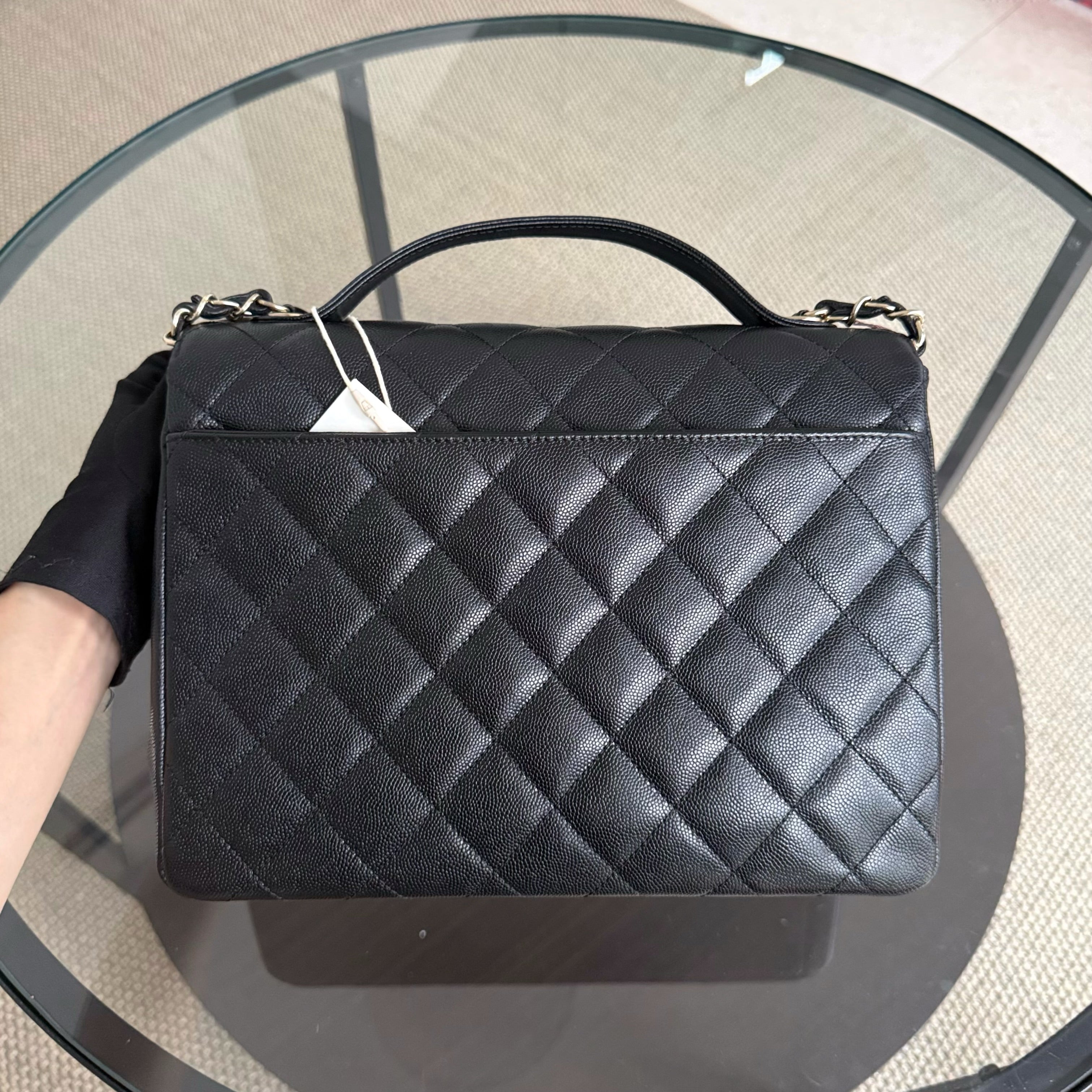 Chanel Business Affinity Large - 27CM Caviar Quilted Black Gold Hardware Series 23