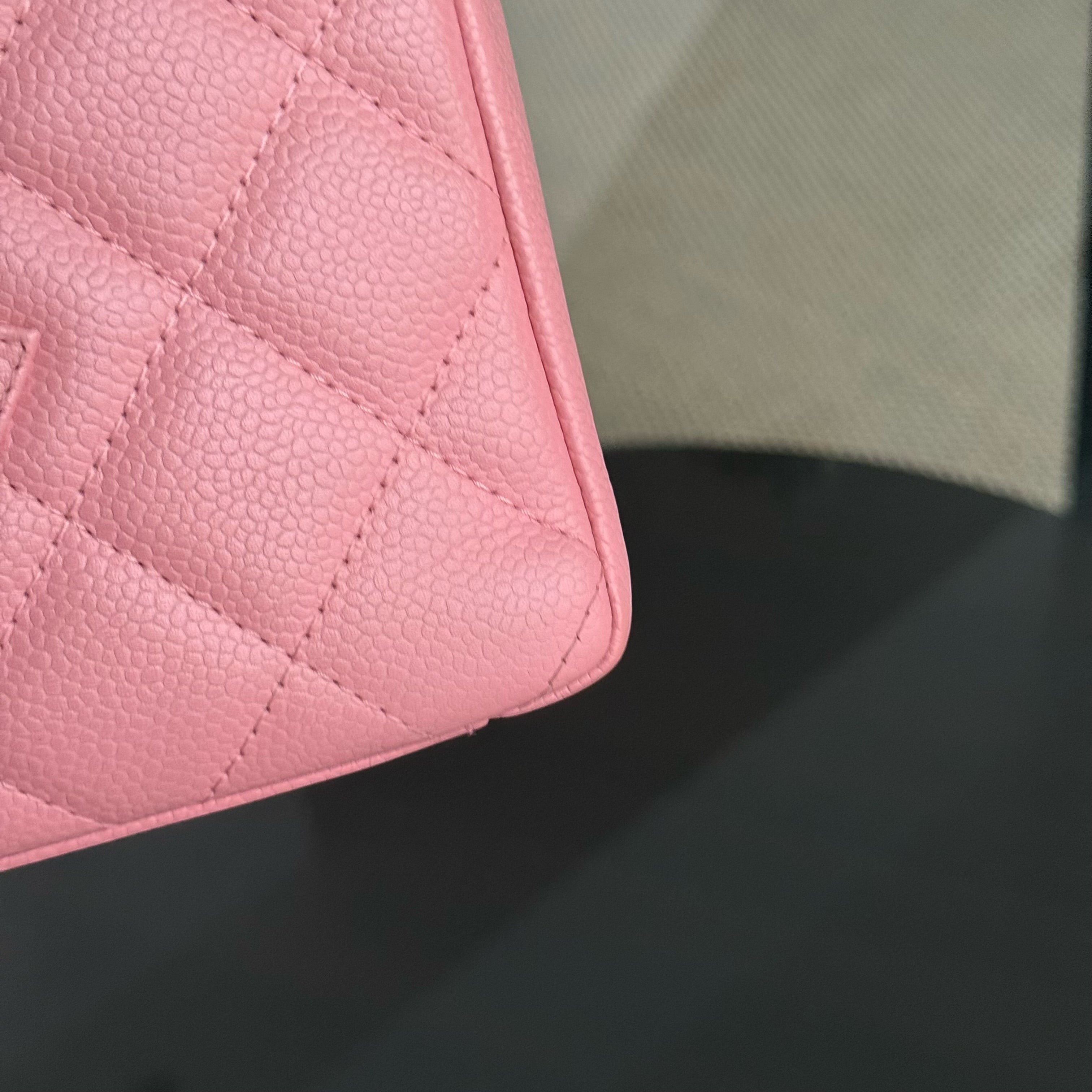 Chanel PST Petite Shopping Tote - Caviar Quilted Light Pink Gold Hardware Series 8