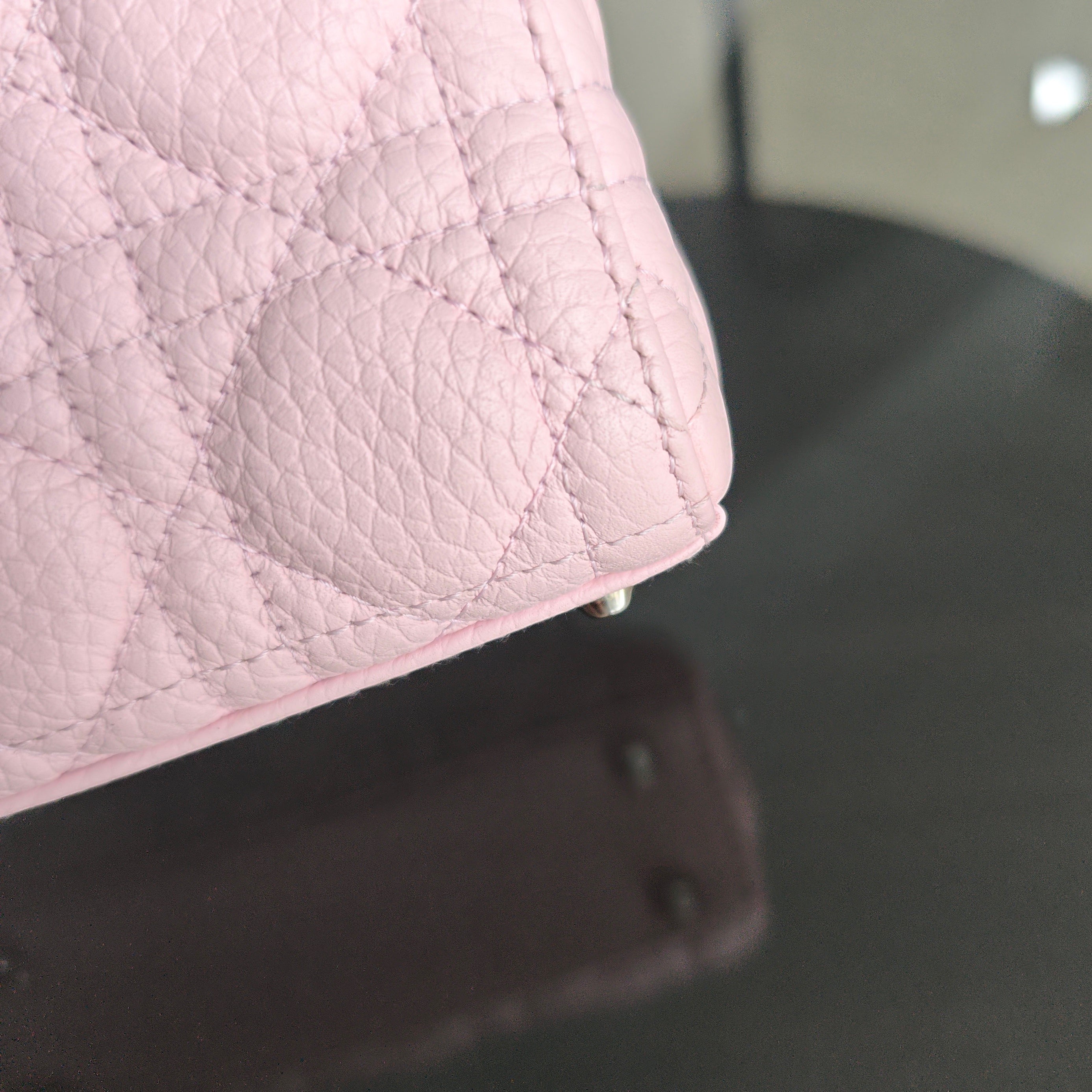 Dior Lady Micro - Cannage Caviar Light Pink Pink Hardware Adjustable Strap