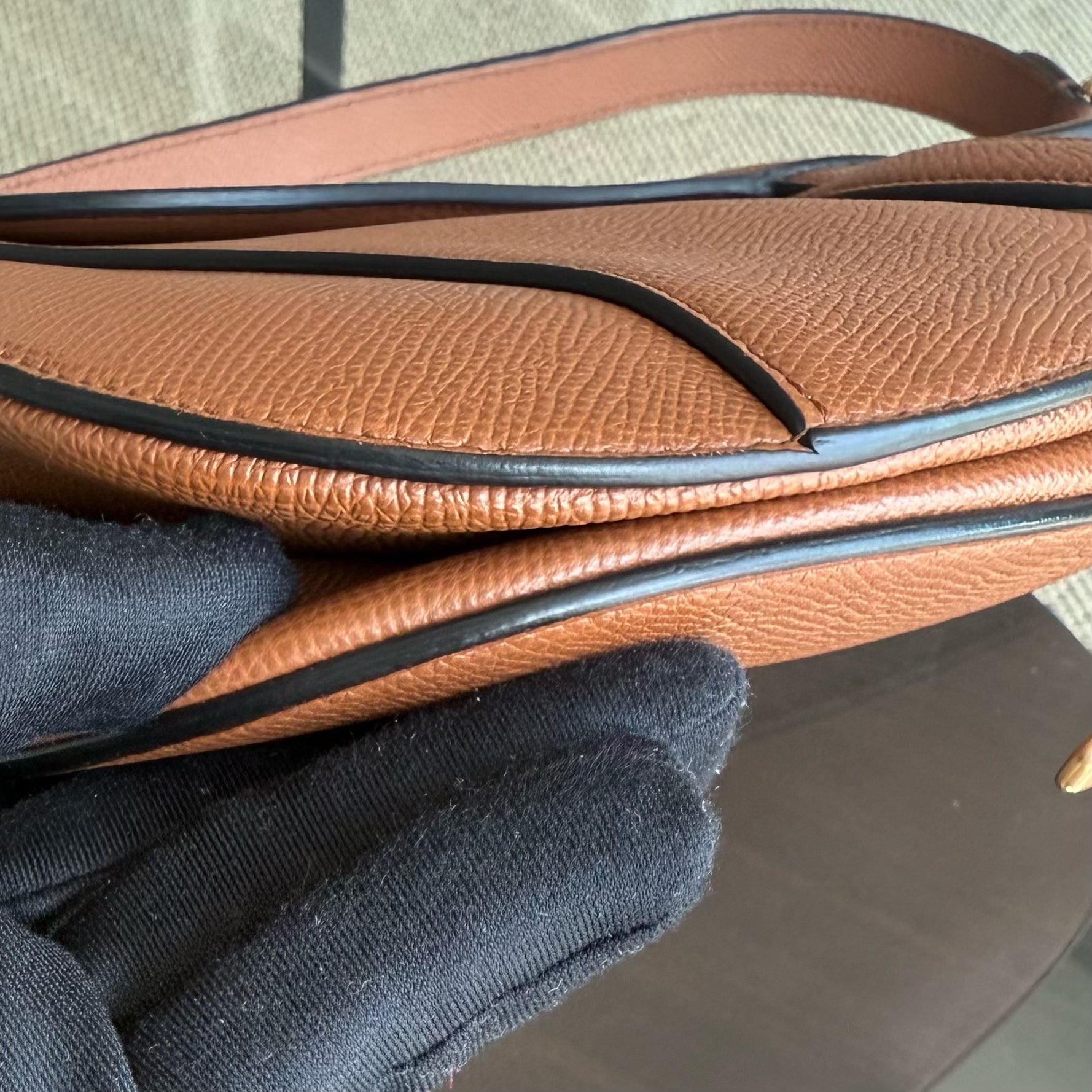 Dior Saddle Medium - Grained Calfskin Caramel Gold Hardware