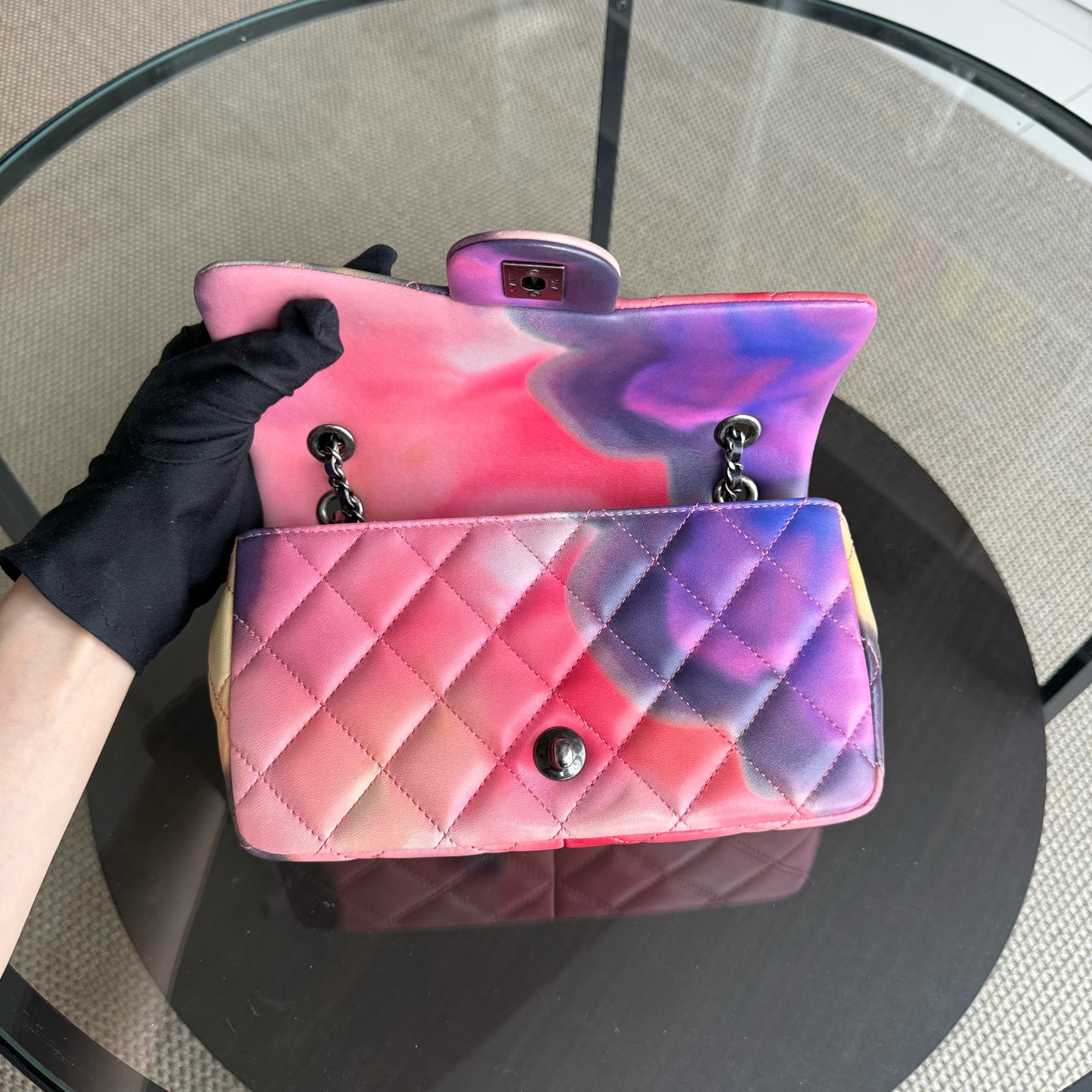 Chanel Classic Flap Small - Flower Power Quilted Lambskin Limited Edition Black Hardware Series 21