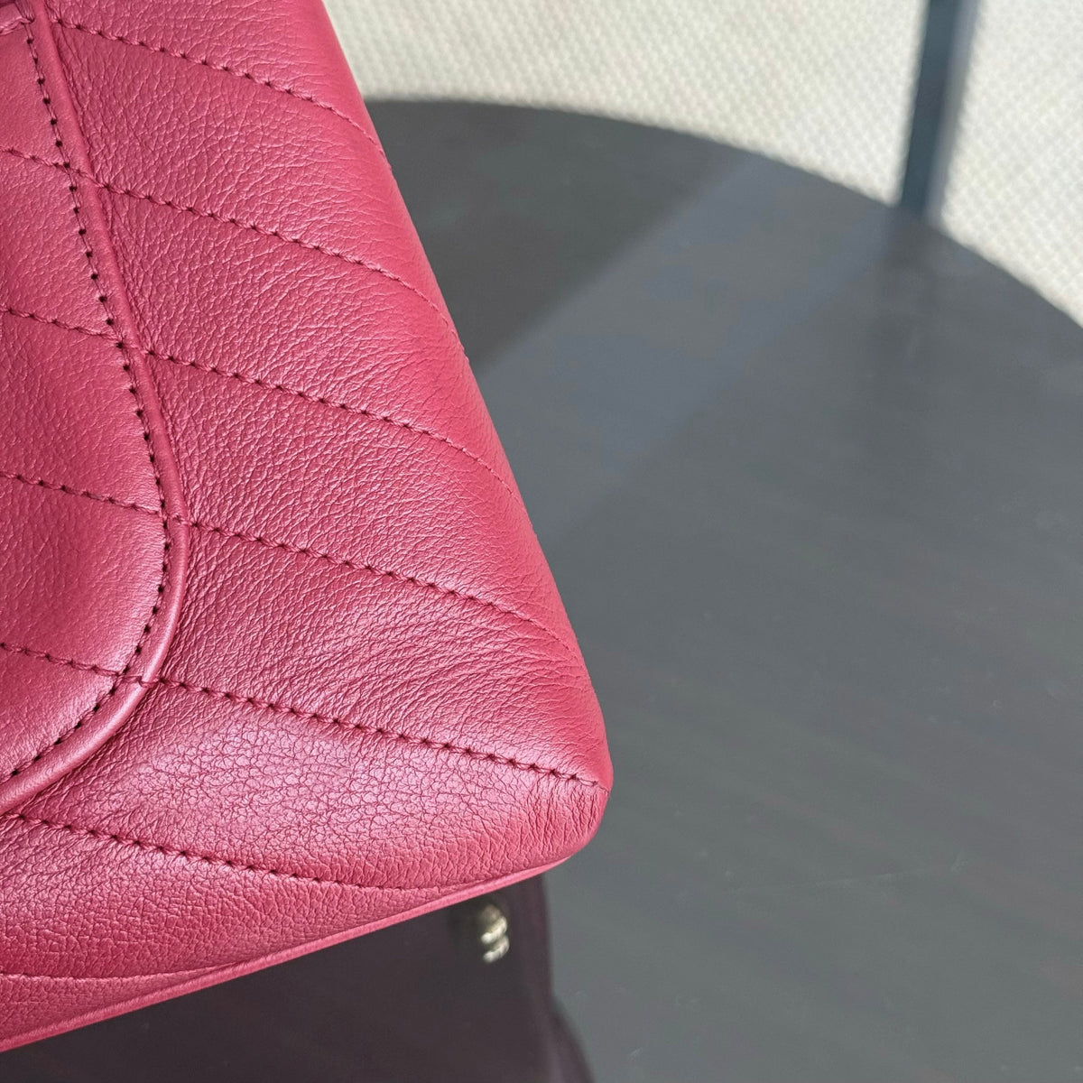 Chanel Handle Medium - 24CM Caviar Quilted Dark Red Gold Hardware Series 25