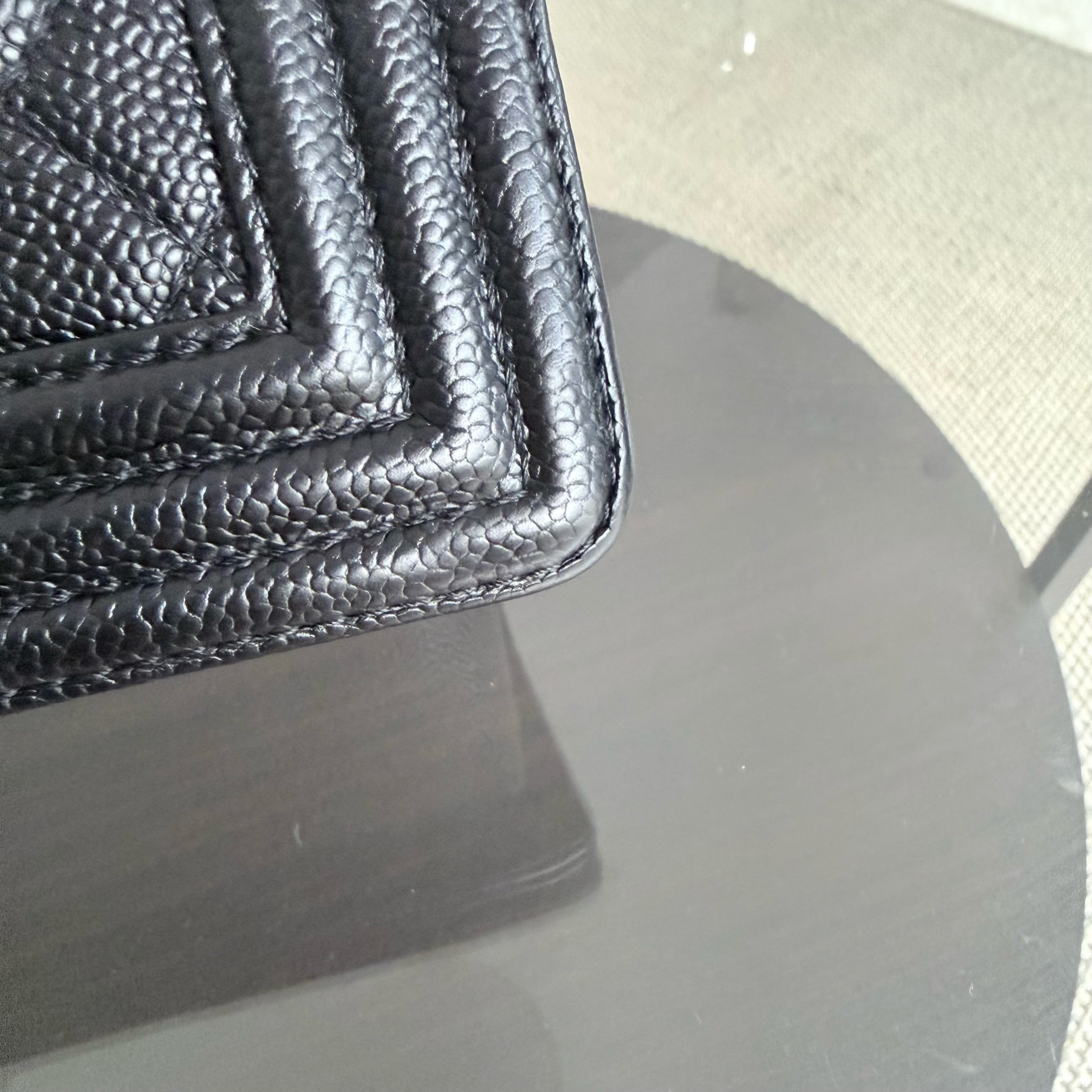 Chanel Boy Medium - Caviar 28CM New Medium Quilted Black Gold Hardware Series 19