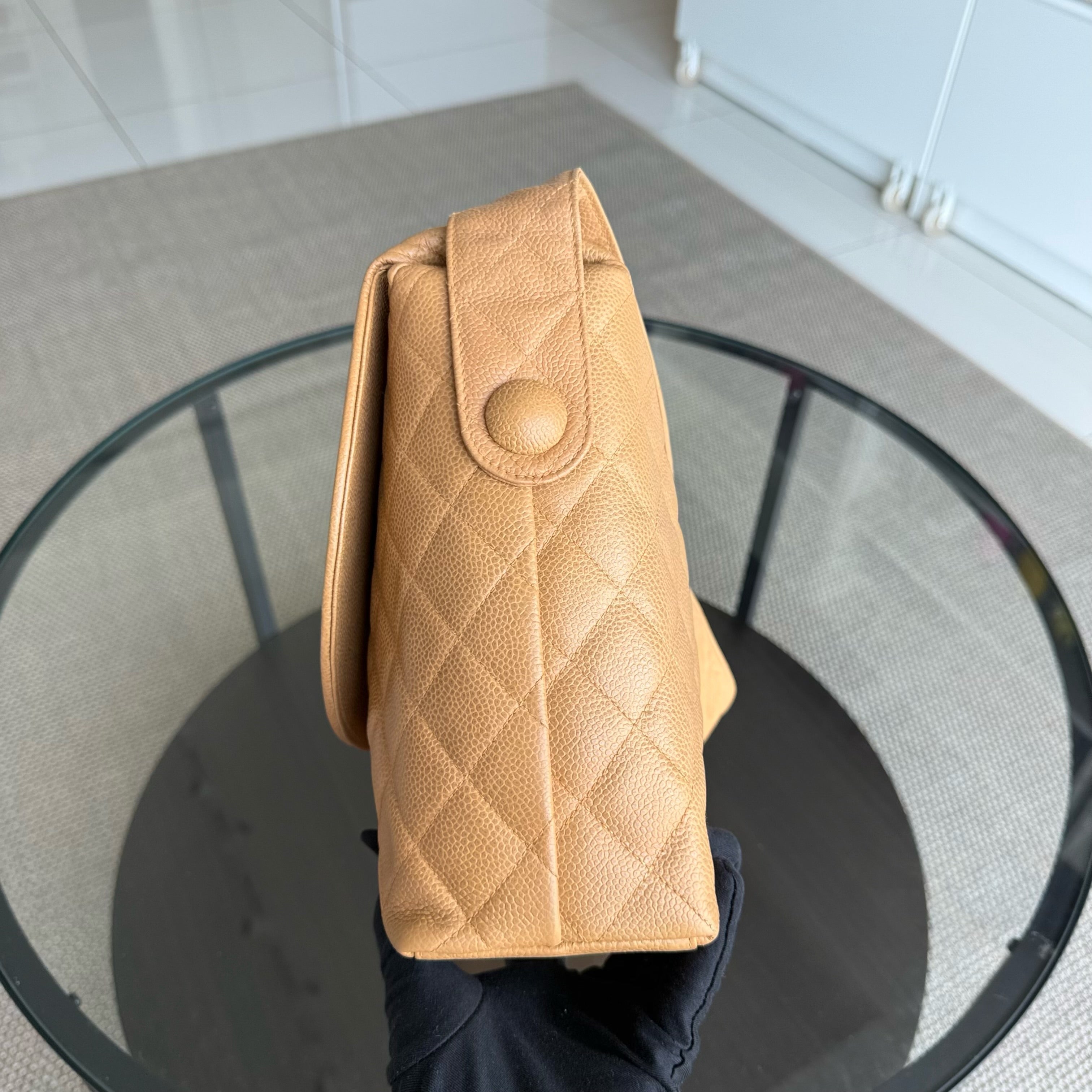 Chanel Tote - Caviar Quilted Beige Gold Hardware Series 2